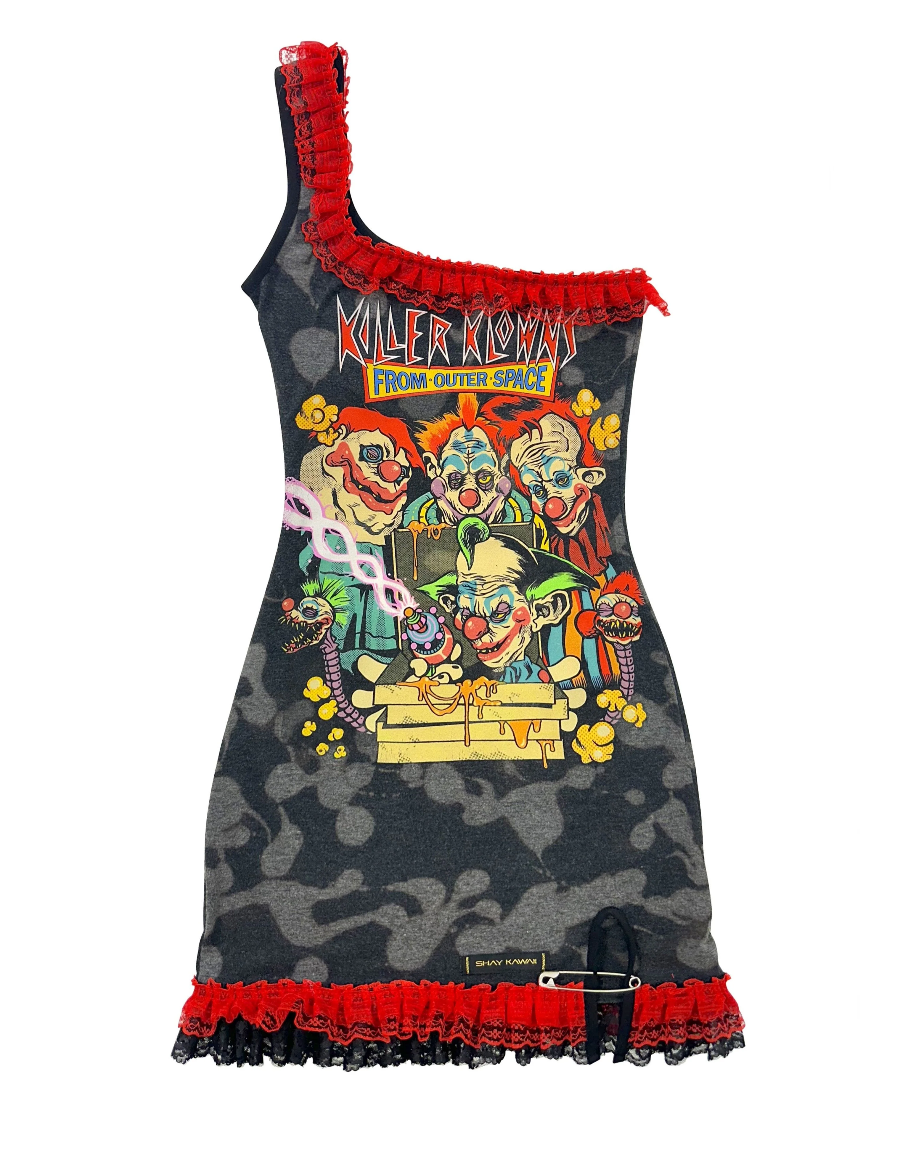 1 of 1 ASYMMETRICAL KILLER KLOWNS DRESS
