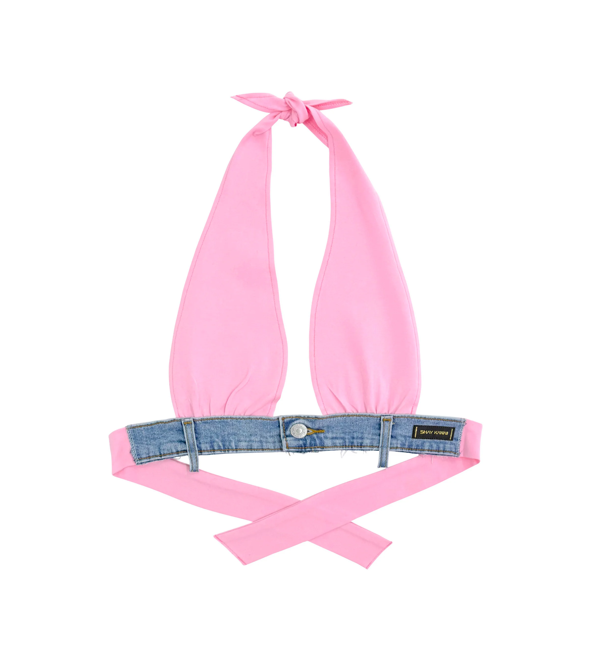 2000s DENIM HALTER TOP - Image 2