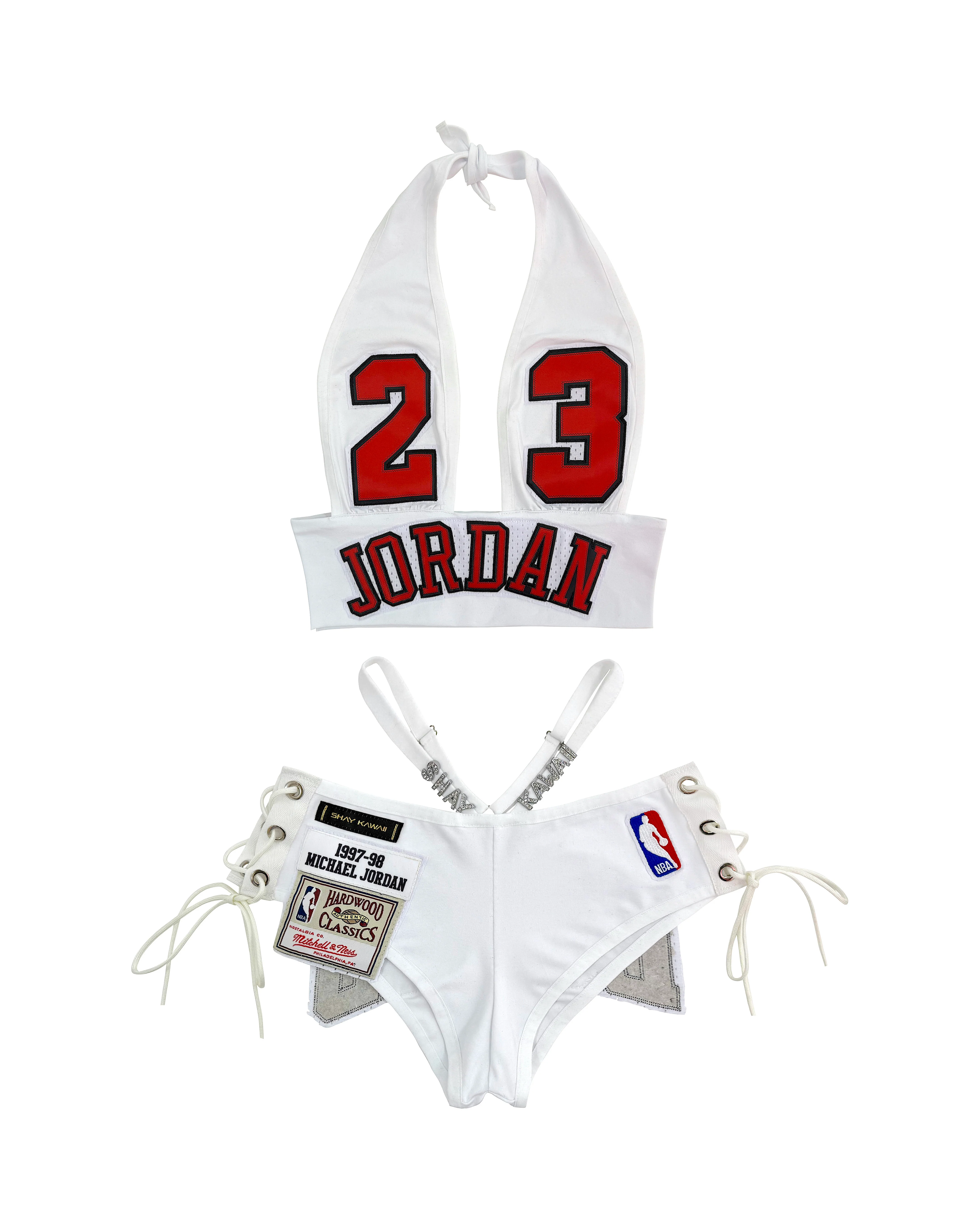 BULLS MINI SHORT SET WHITE