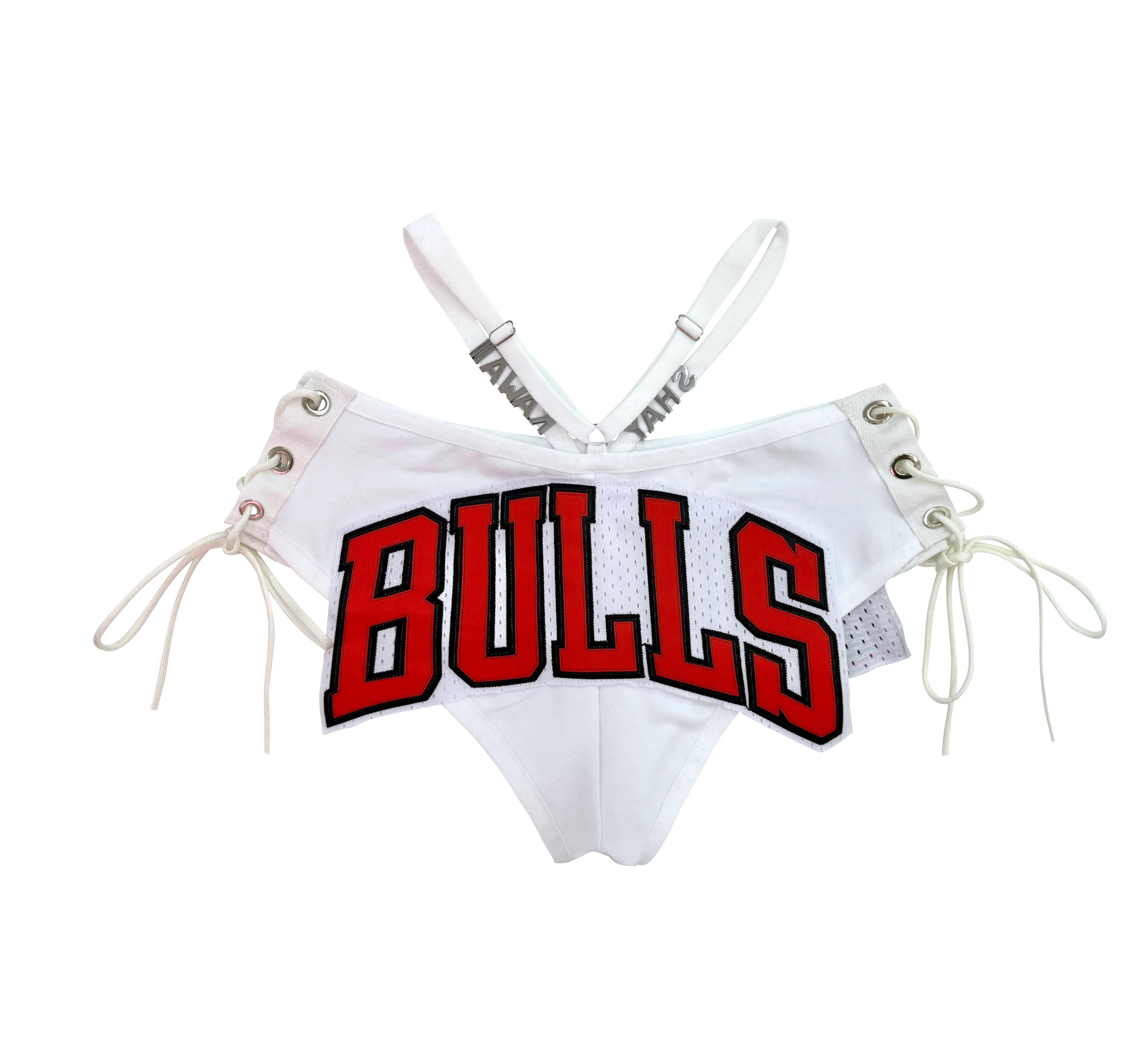 BULLS MINI SHORT SET WHITE - Image 3