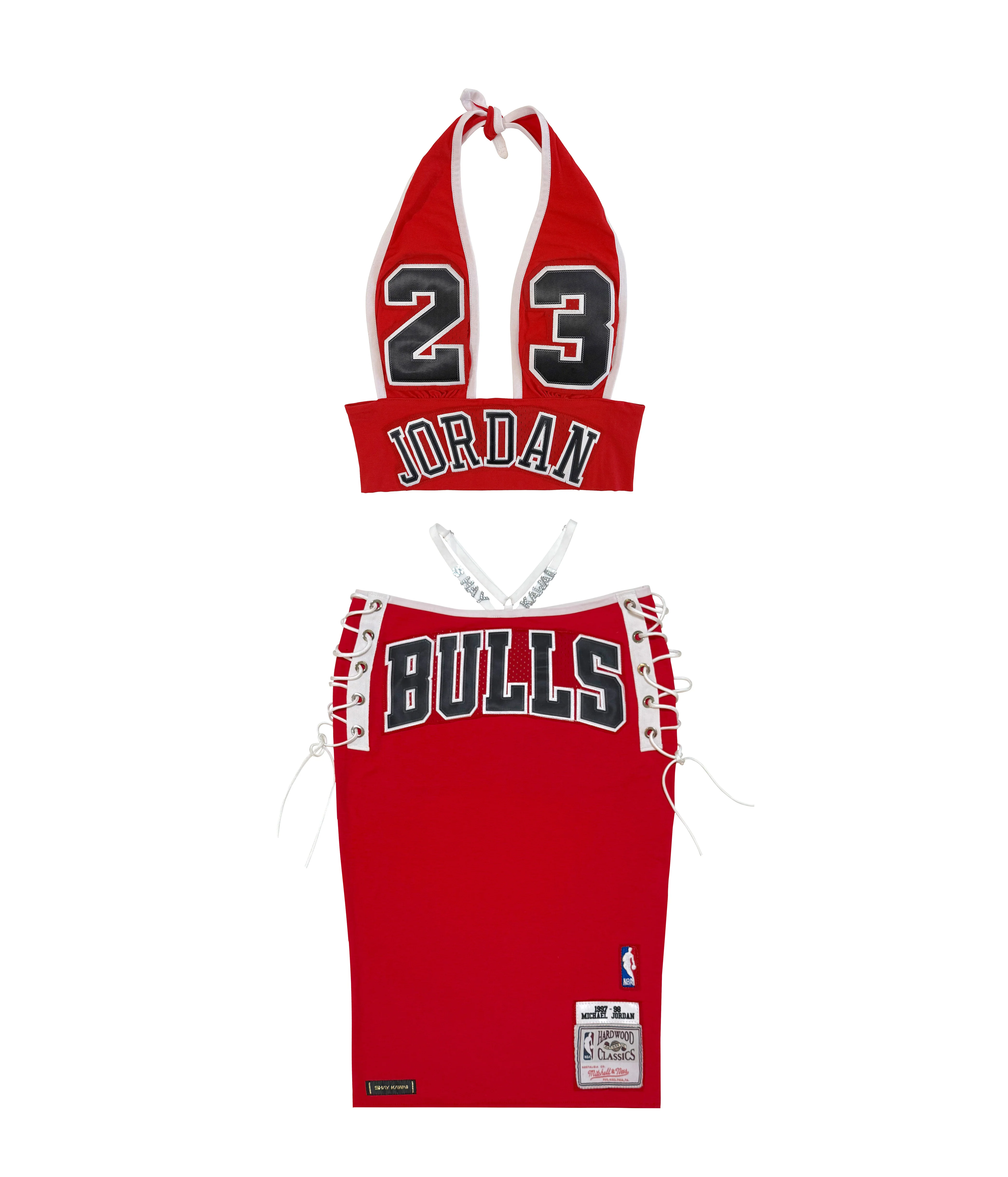 BULLS MIDI SKIRT SET RED