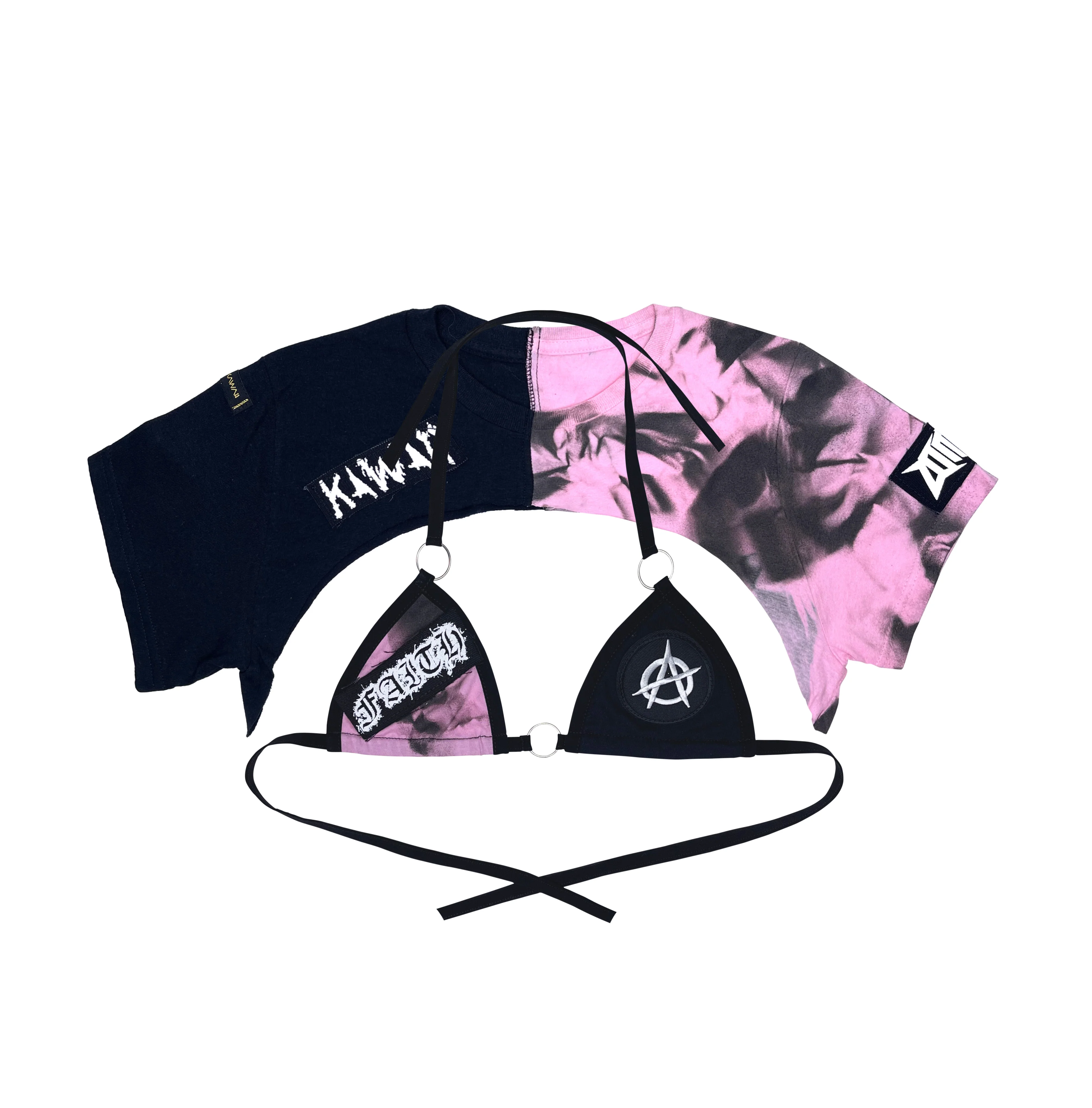 TWO TONE CROP TOP SET (ANARCHY) - Image 5