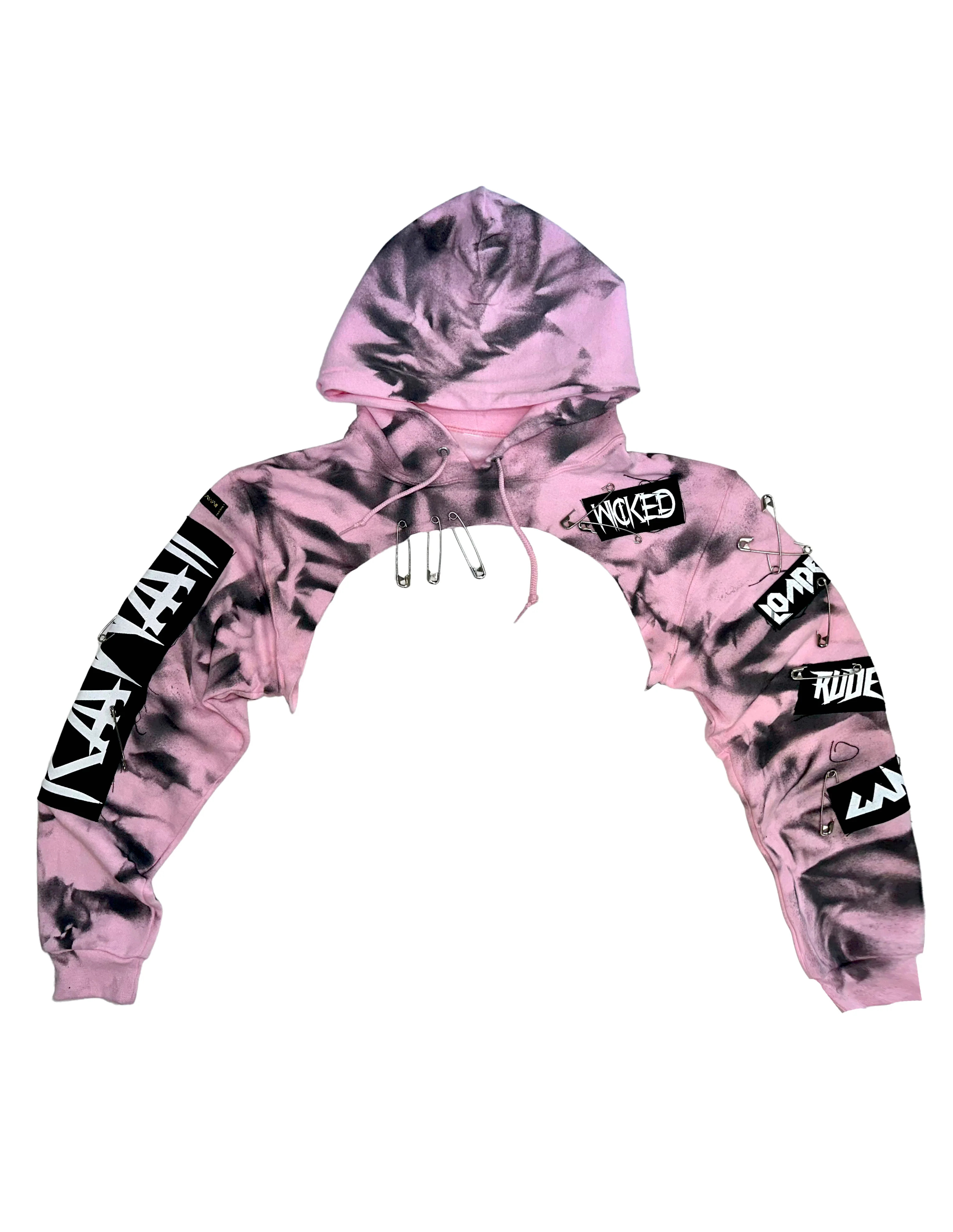 TIE DYE CROP HOODIE - Image 12