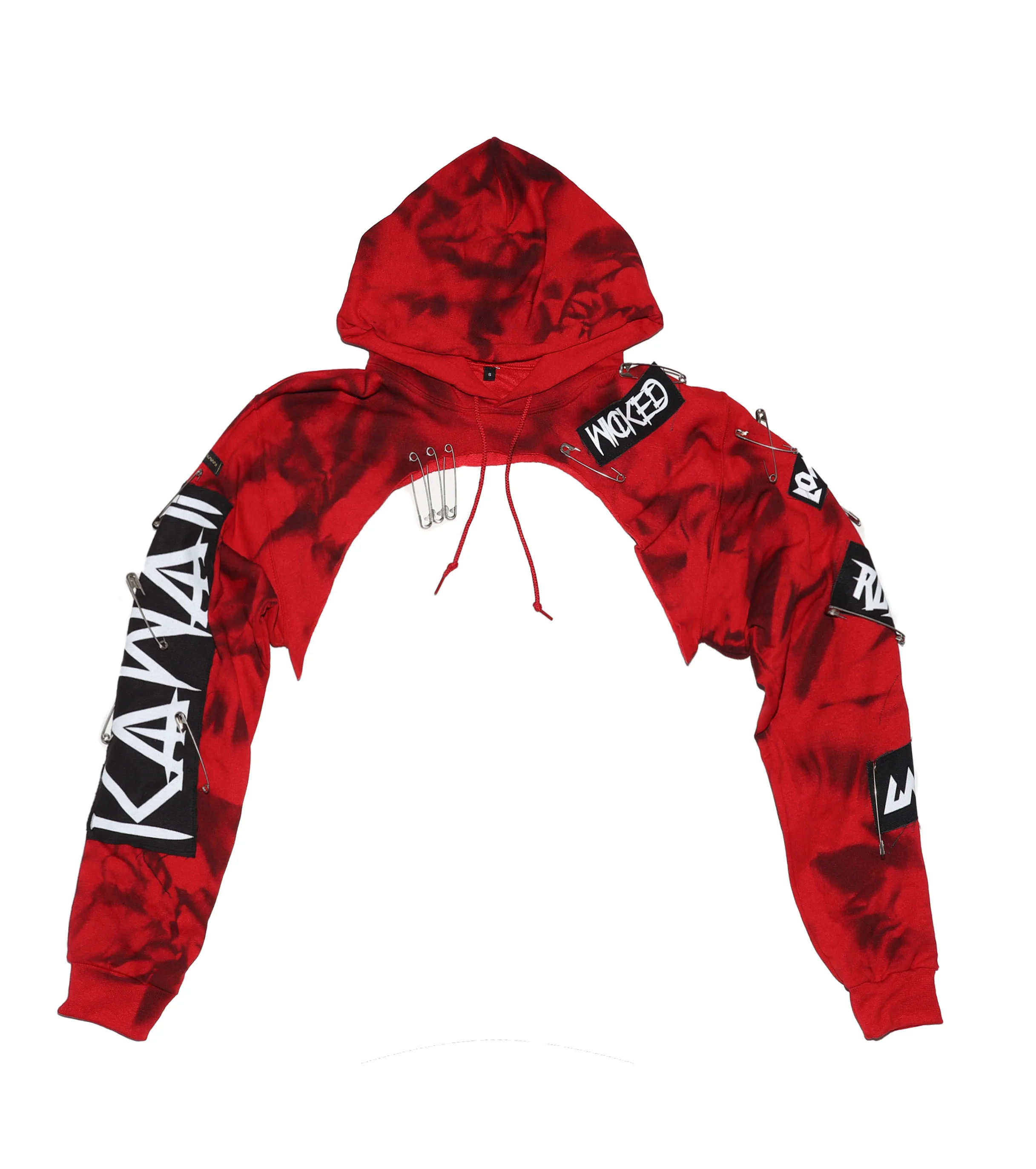 TIE DYE CROP HOODIE - Image 5