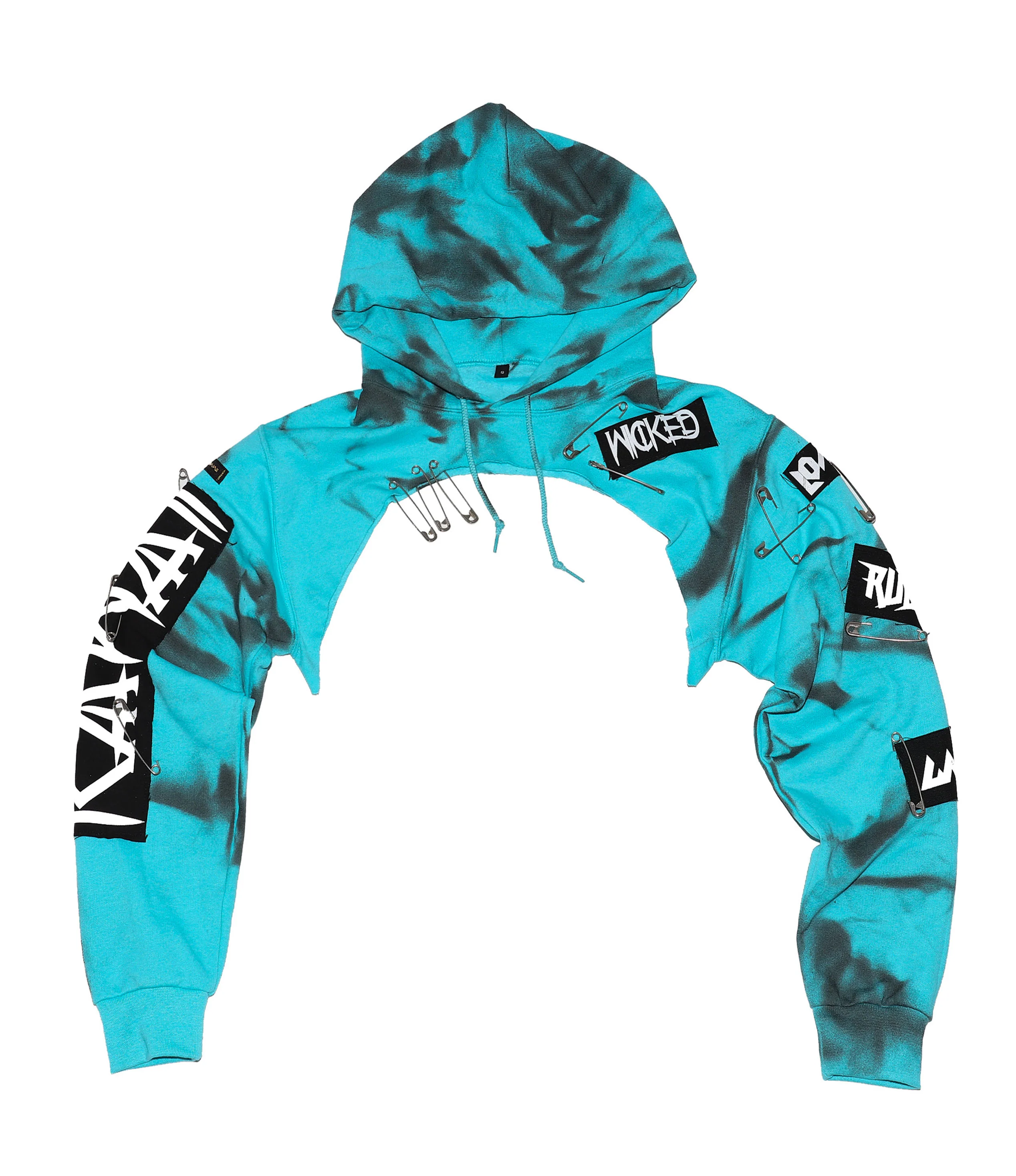 TIE DYE CROP HOODIE - Image 6