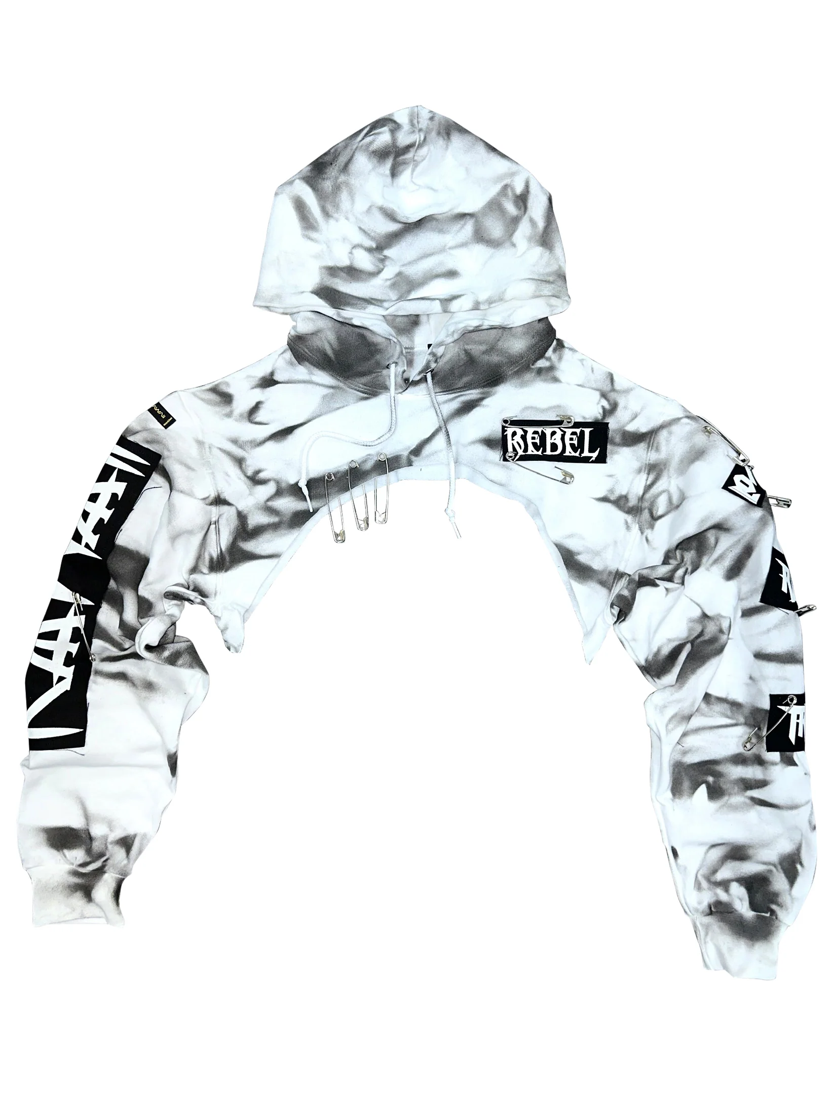 TIE DYE CROP HOODIE - Image 9