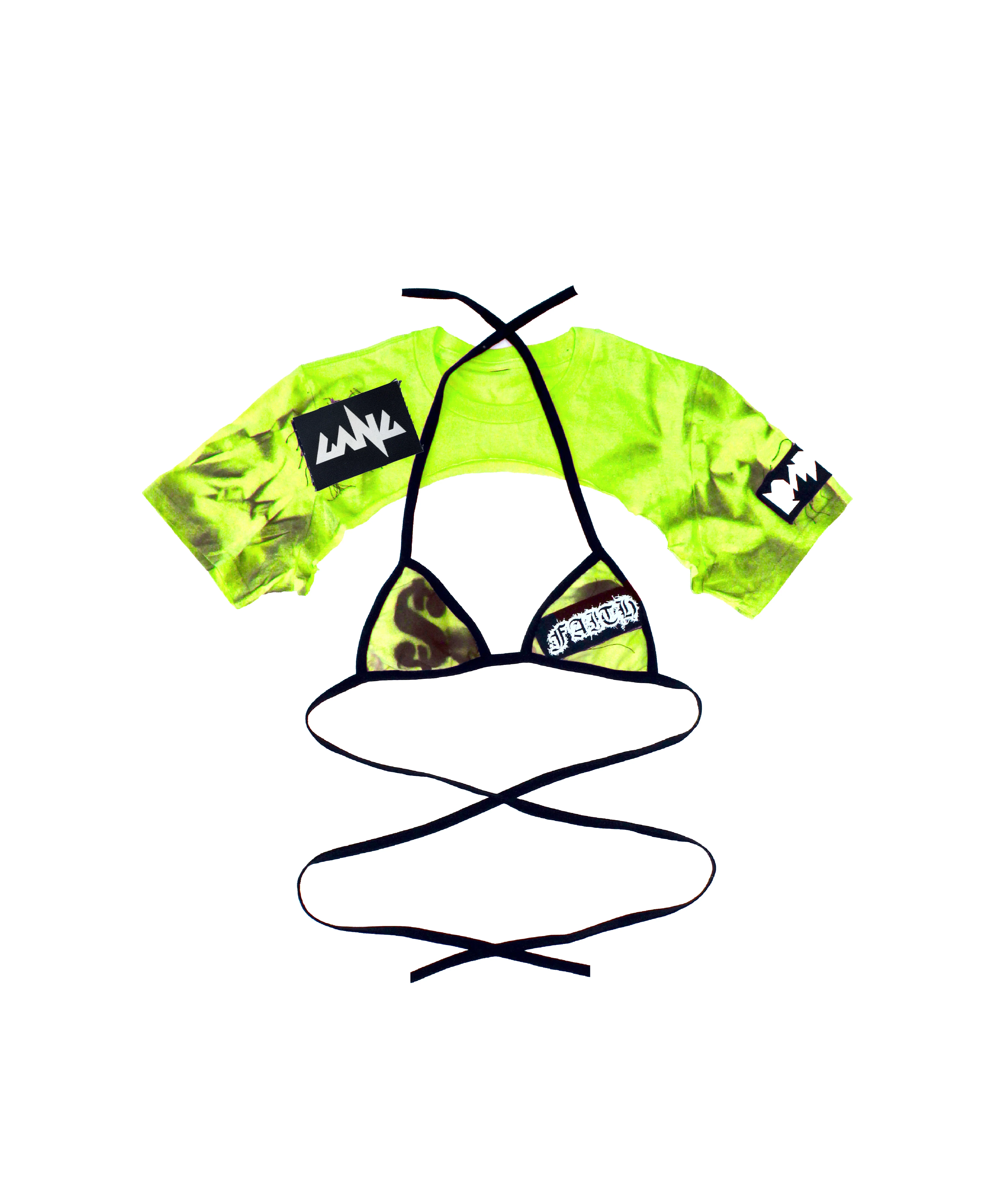TIE DYE CROP T-SHIRT SET - Image 3
