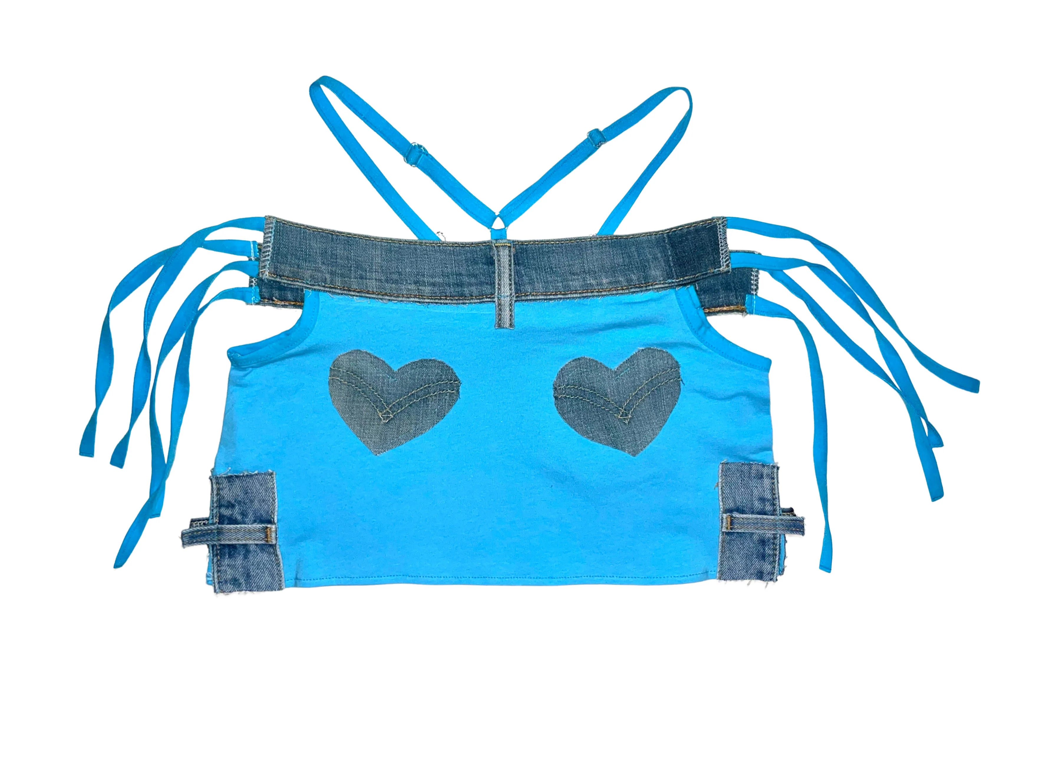DENIM HEART MINI SKIRT ONLY - Image 2
