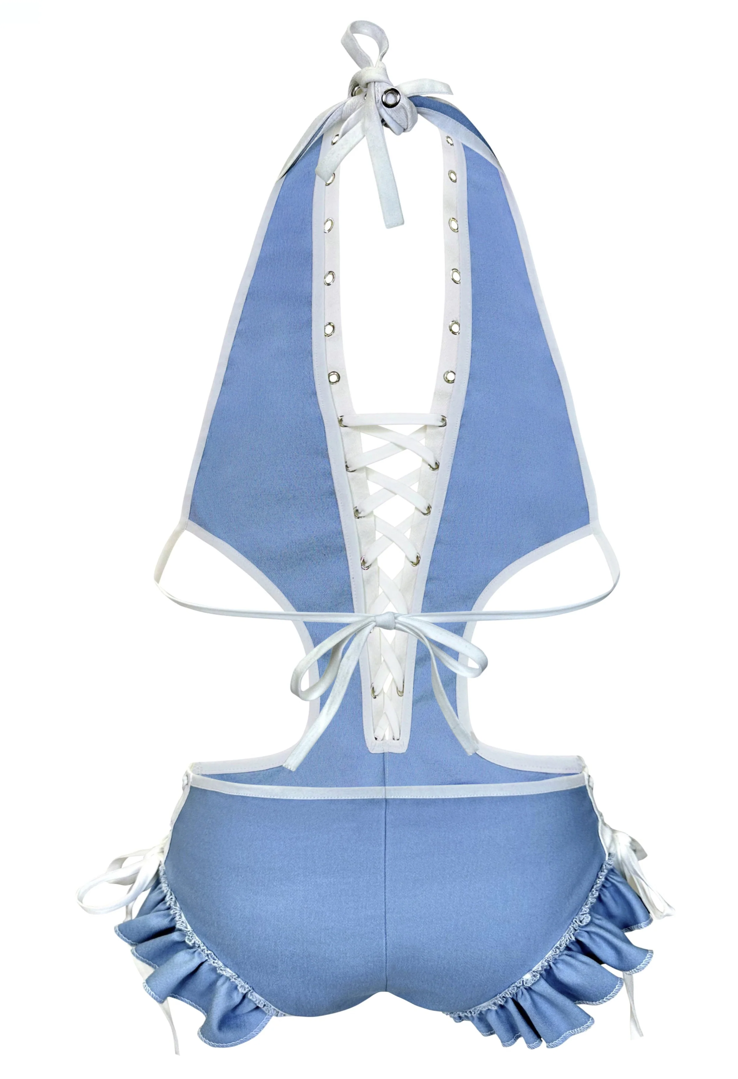DIAMOND DENIM ROMPER - Image 4