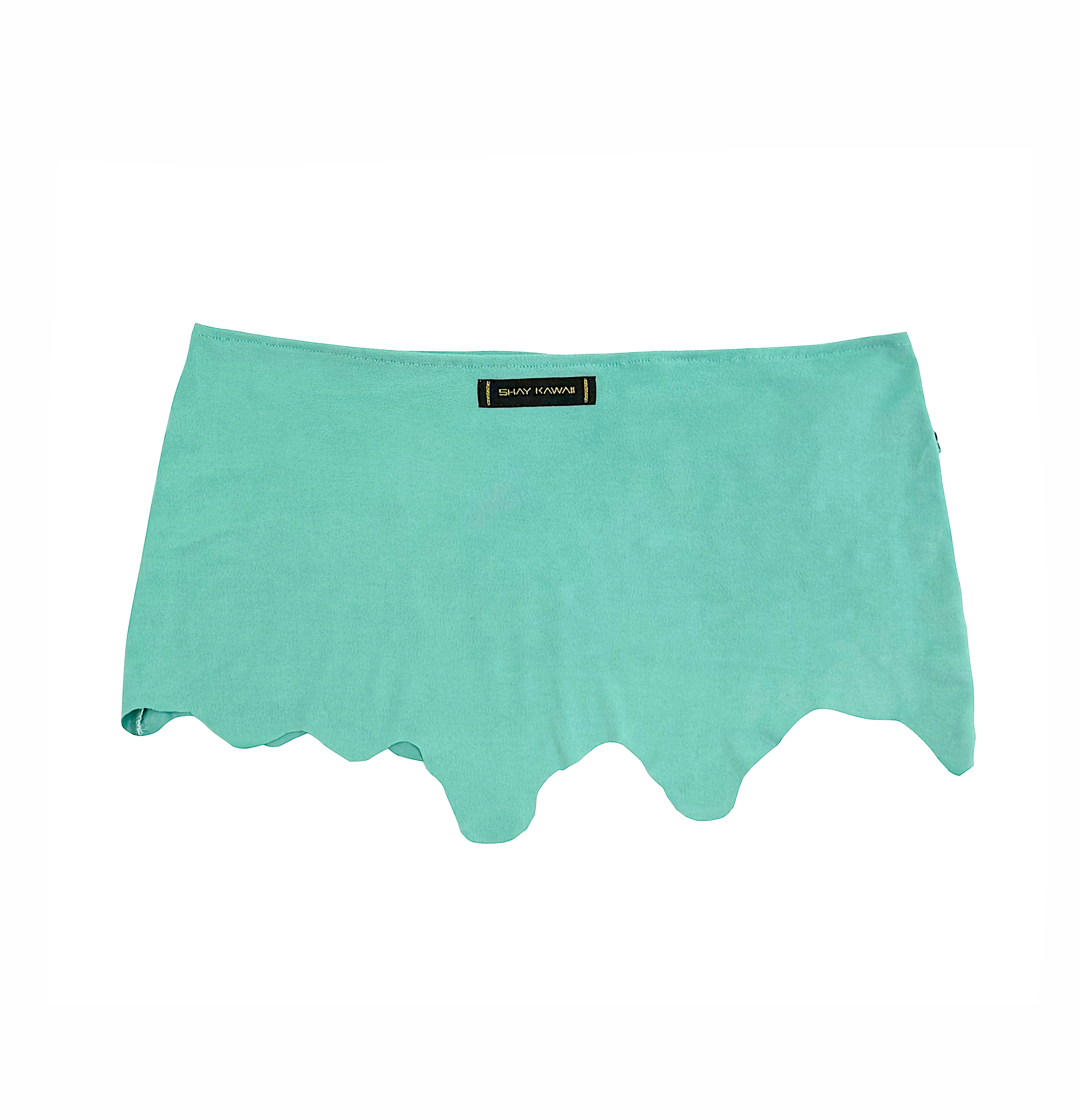 LIL KIM SUEDE BIKINI SKIRT SET AQUA - Image 6