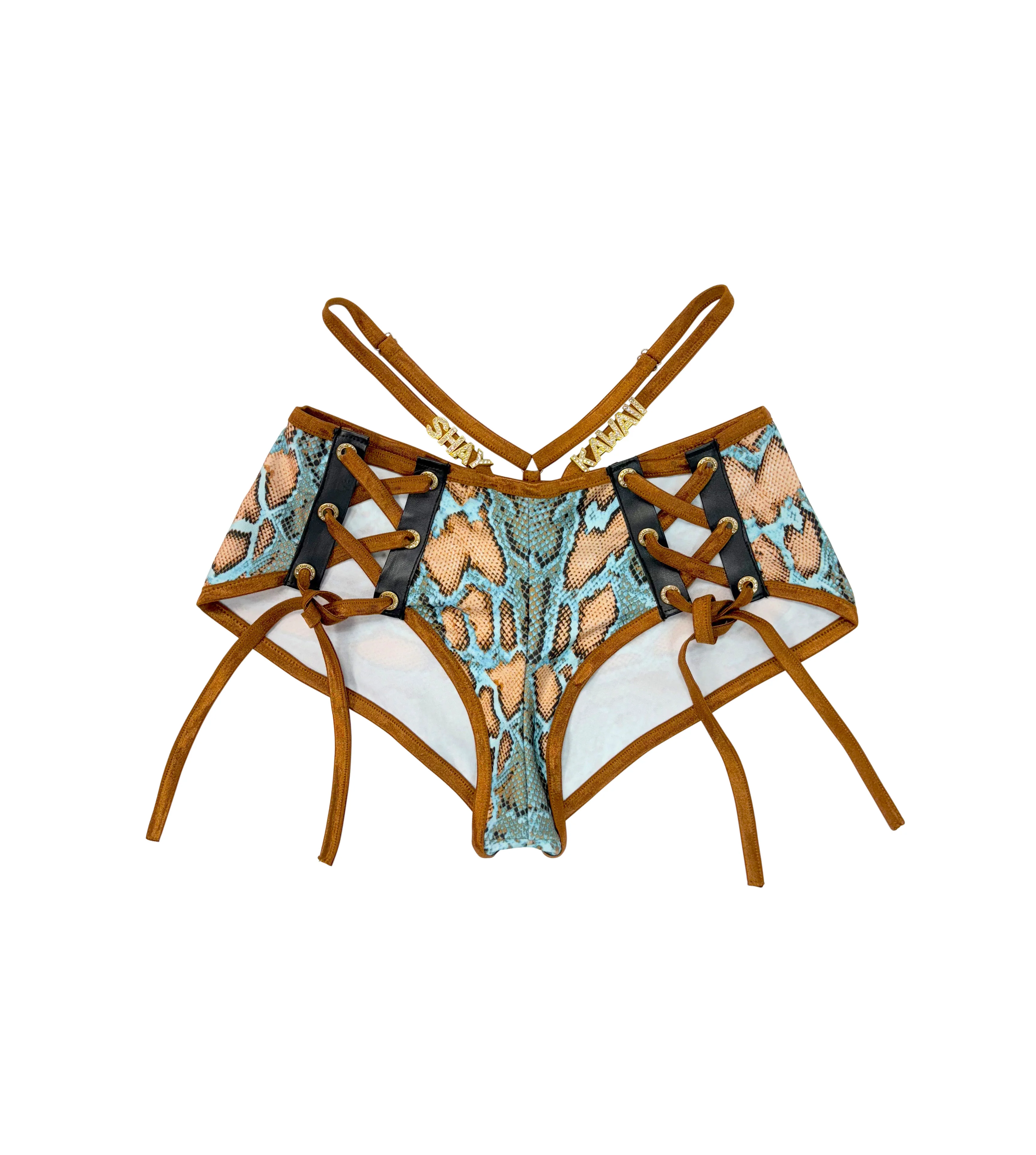 LILLY GOLD PYTHON MINI SHORT SET - Image 12