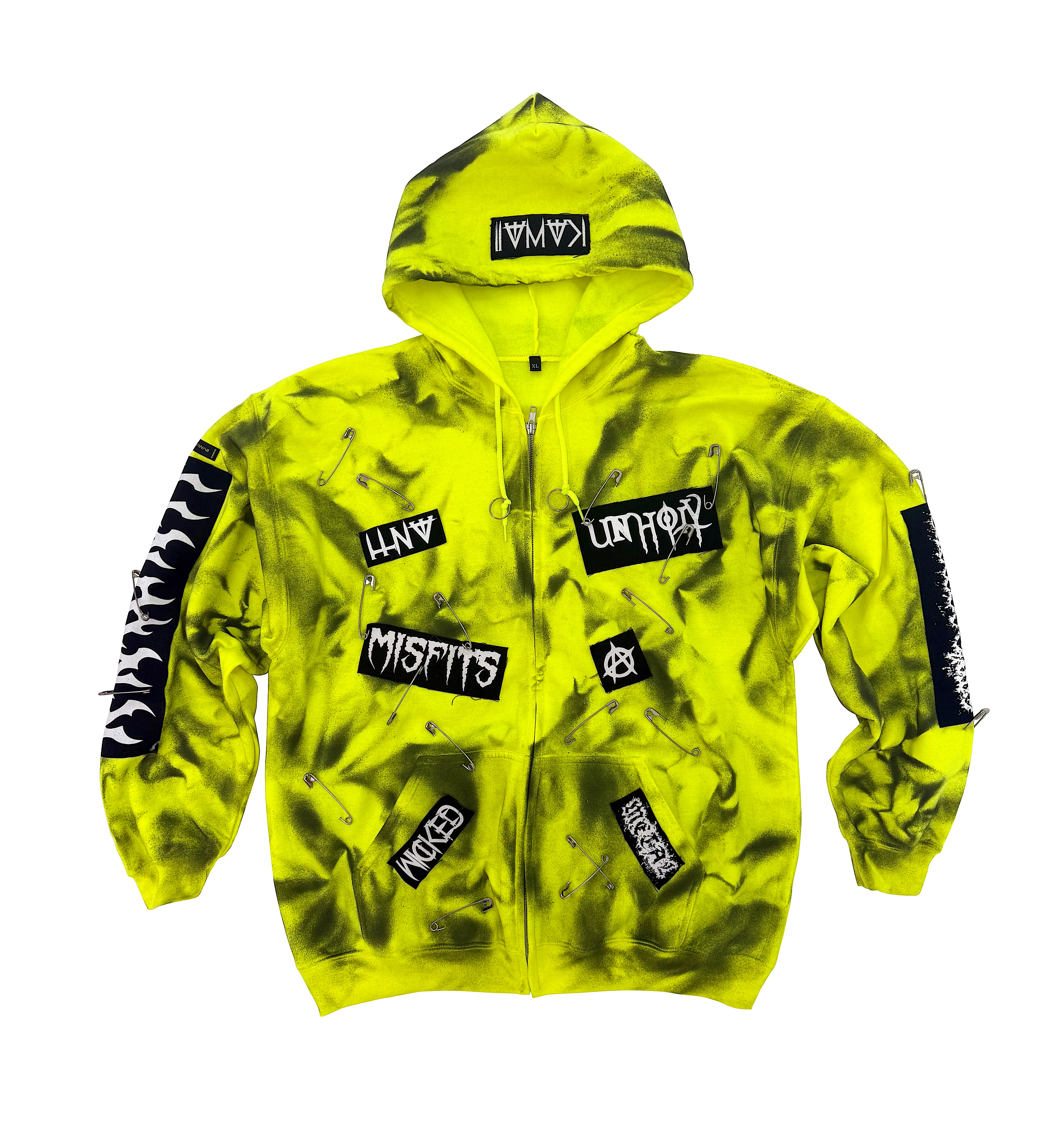 CRYPT NEON YELLOW HOODIE
