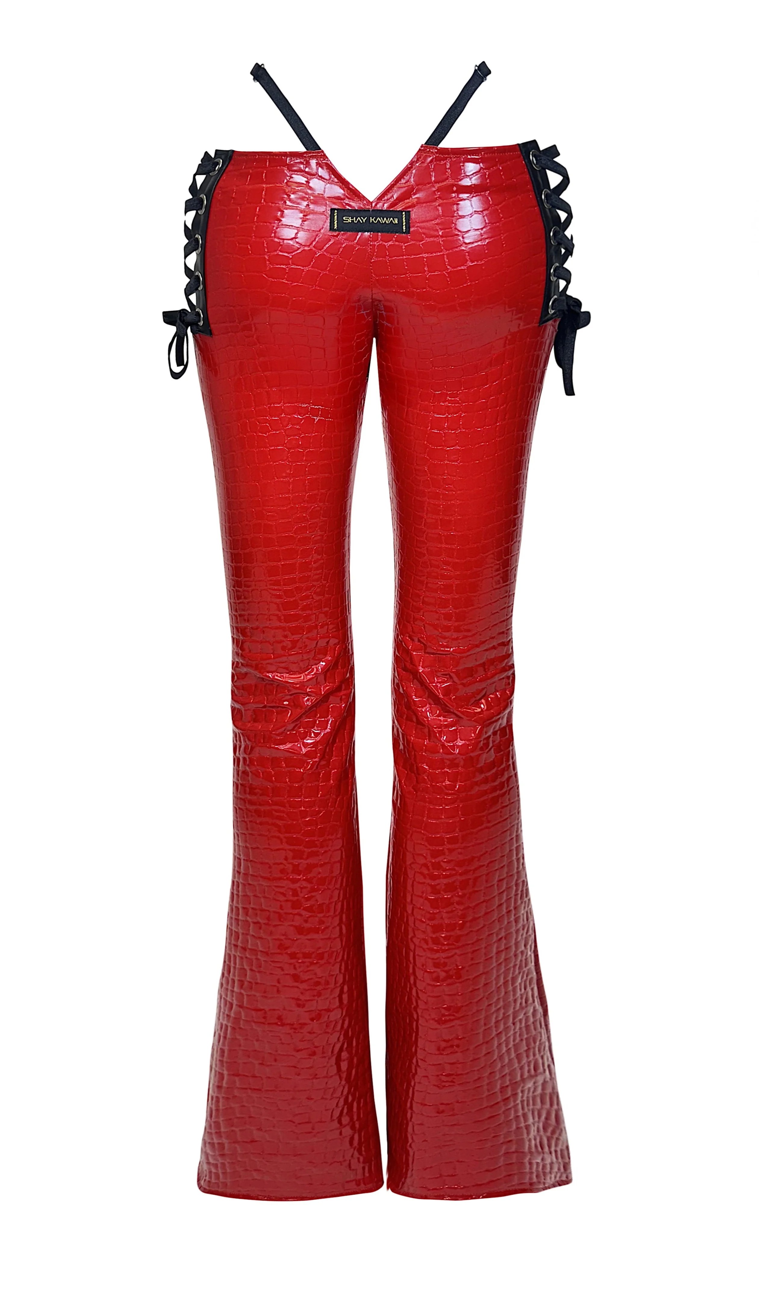 PEEKABOO CROC PANTS RED - Image 2