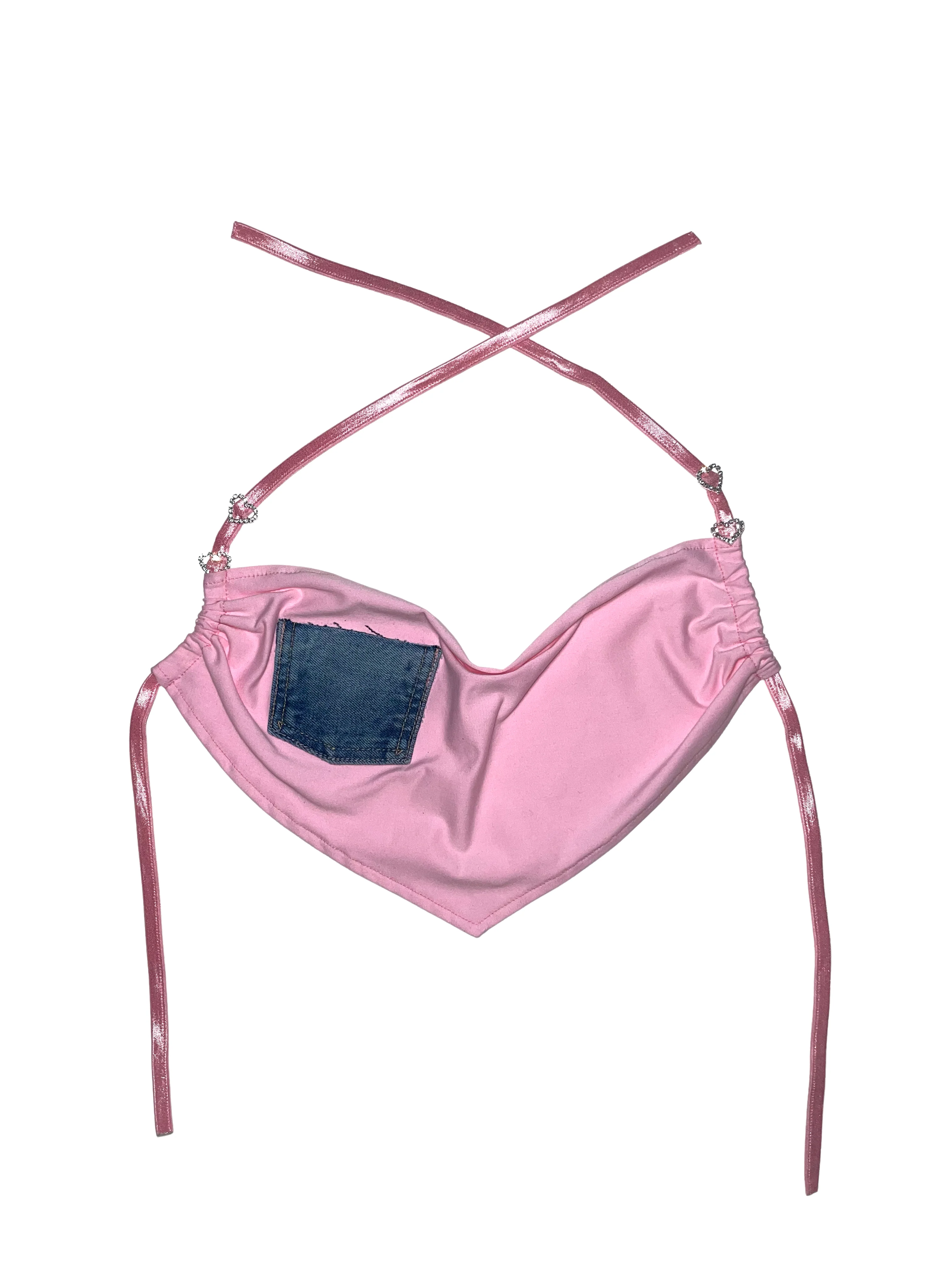 RTS DAISY DUKES TOP PINK // SIZE SMALL