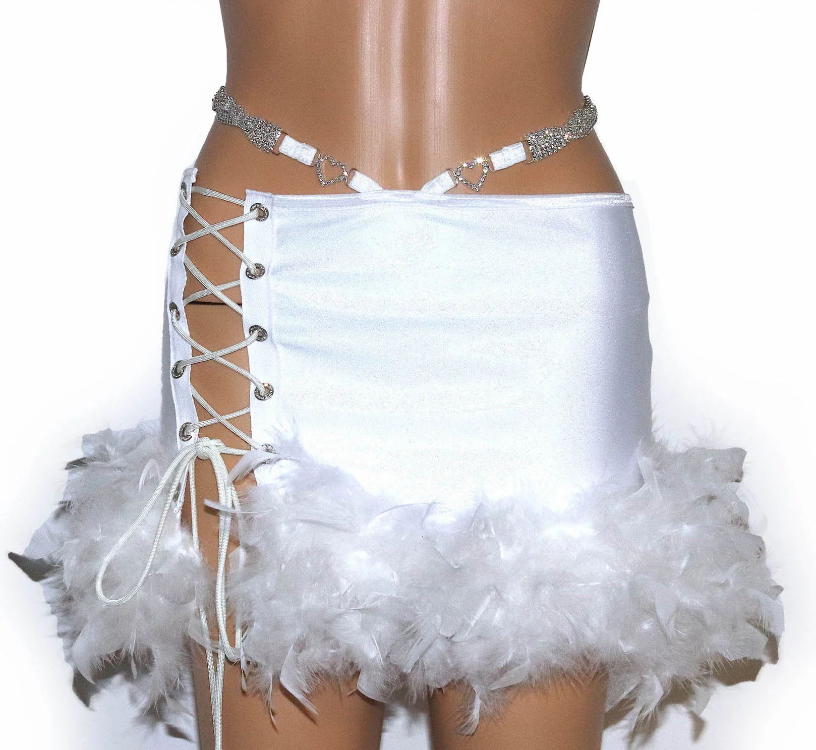 "SNOW QUEEN " FEATHER SKIRT (ONLY) - Image 4