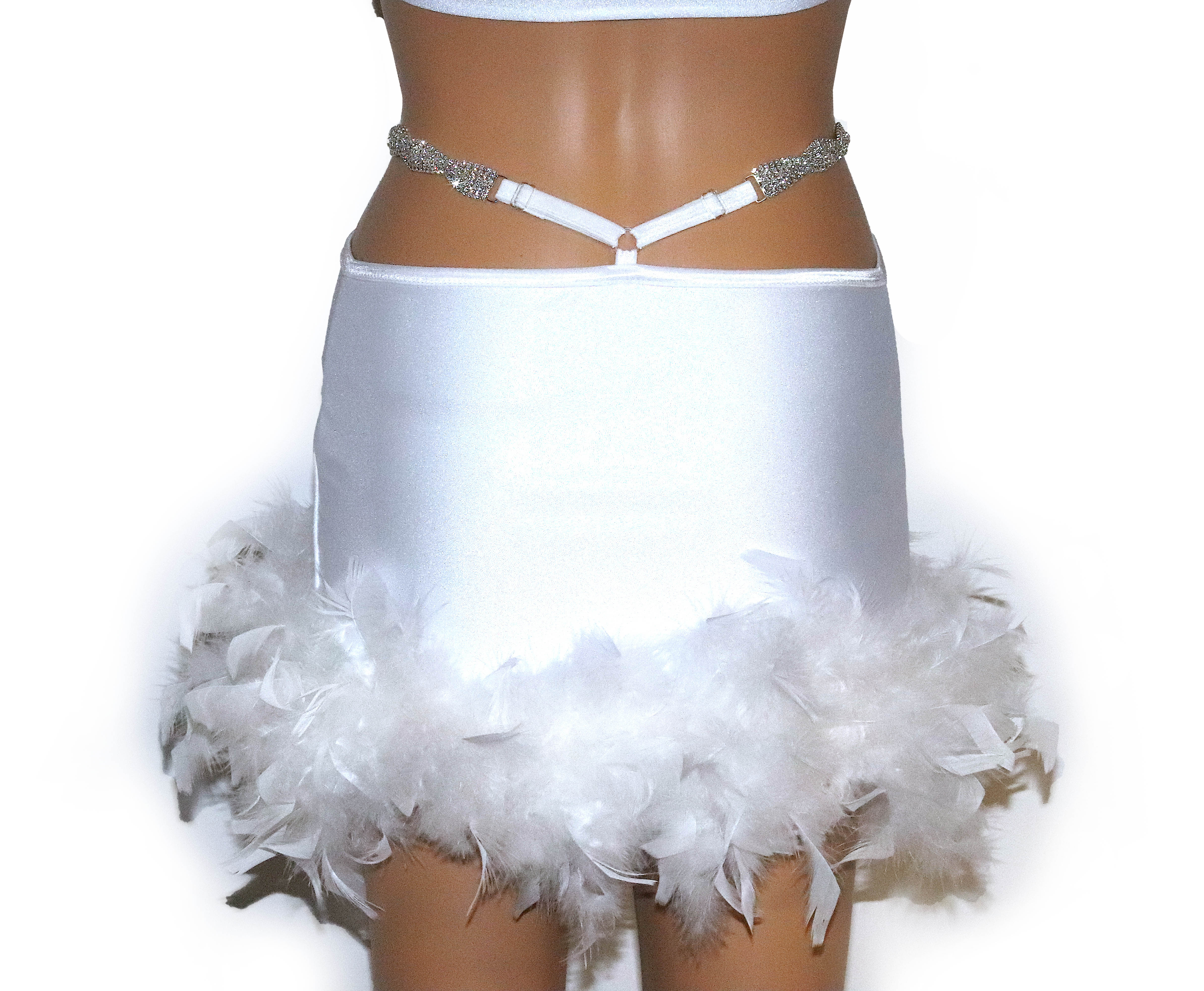 "SNOW QUEEN " FEATHER SKIRT (ONLY) - Image 6