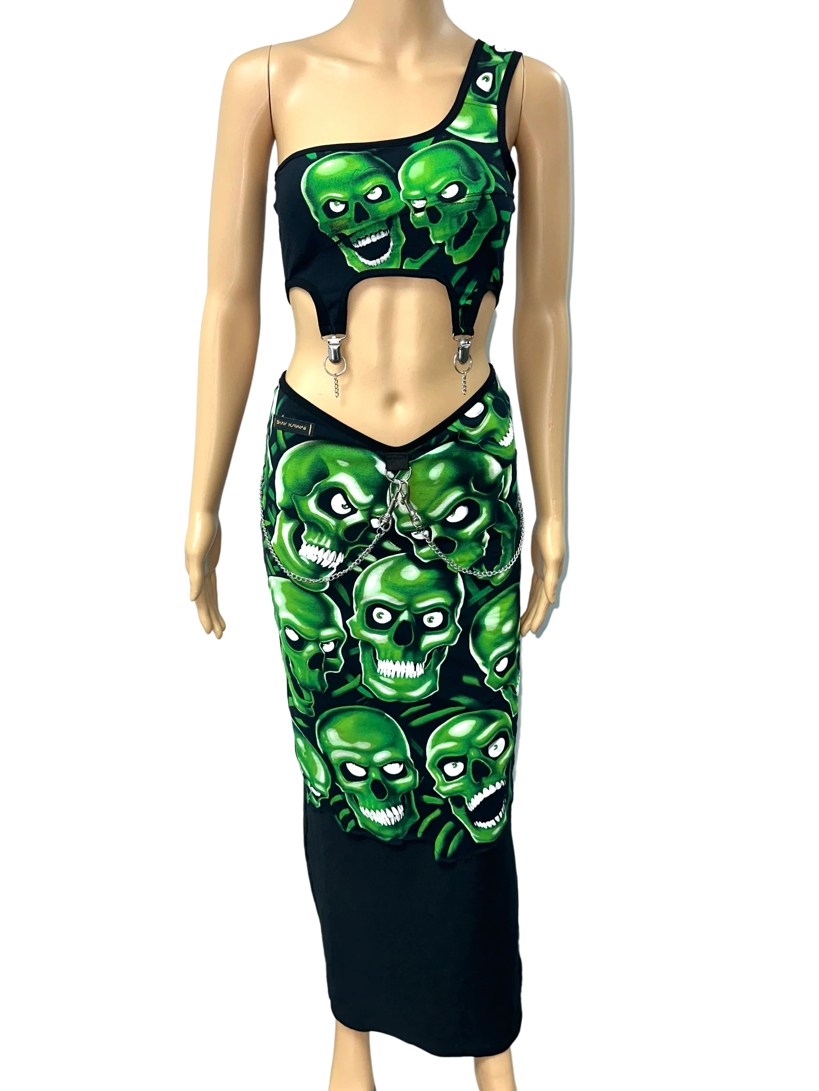 STAY FLY SKULL LONG SKIRT SET - Image 3