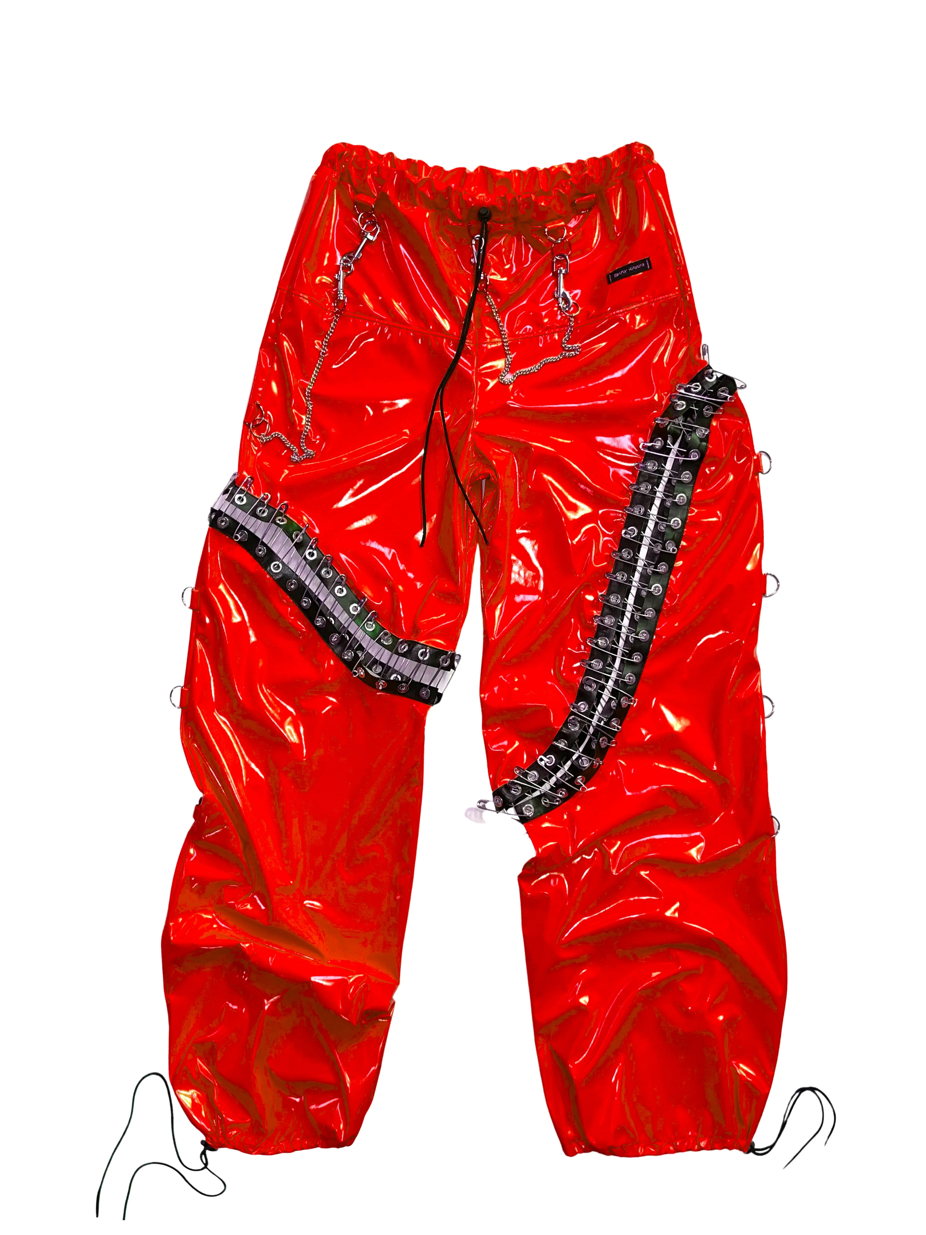 THE "DESTROY" SAFETY PINS VINYL PANTS - Image 3