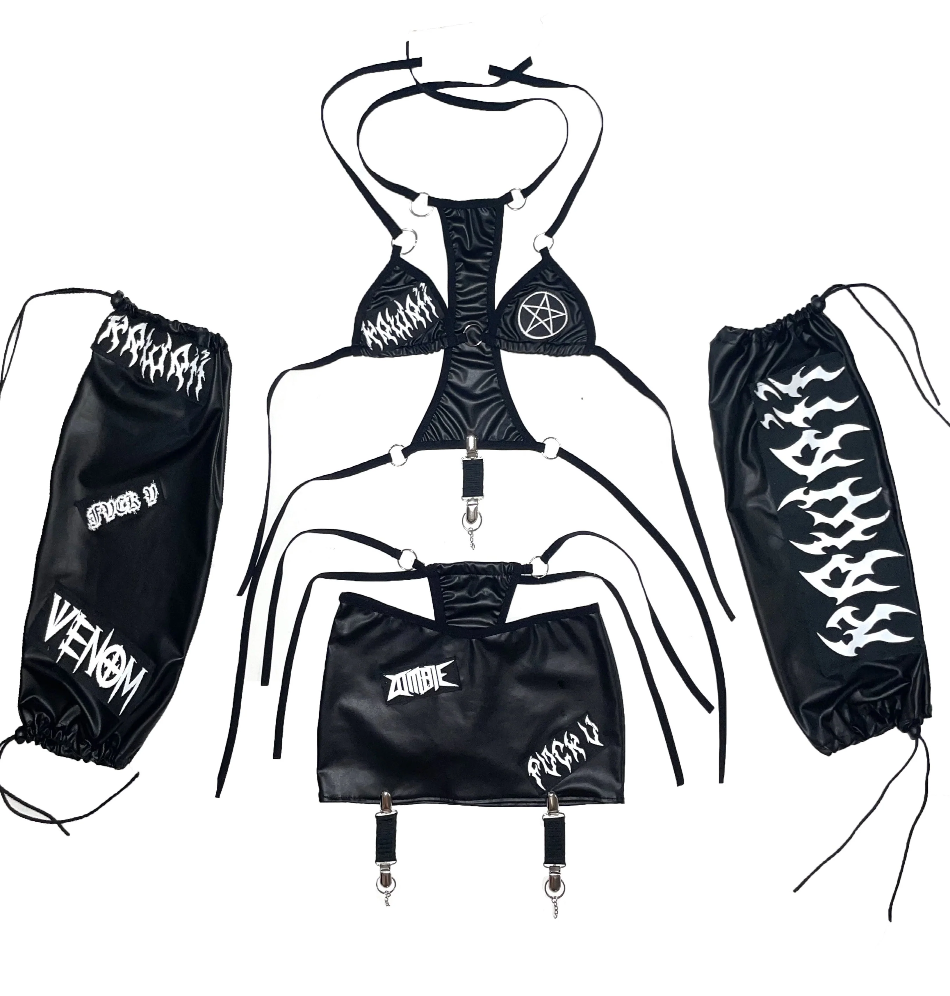 THE "FIFTH ELEMENT" FAUX LEATHER SET multicolor