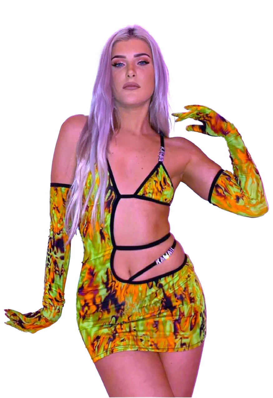 THE PURPLE FLAME DRESS