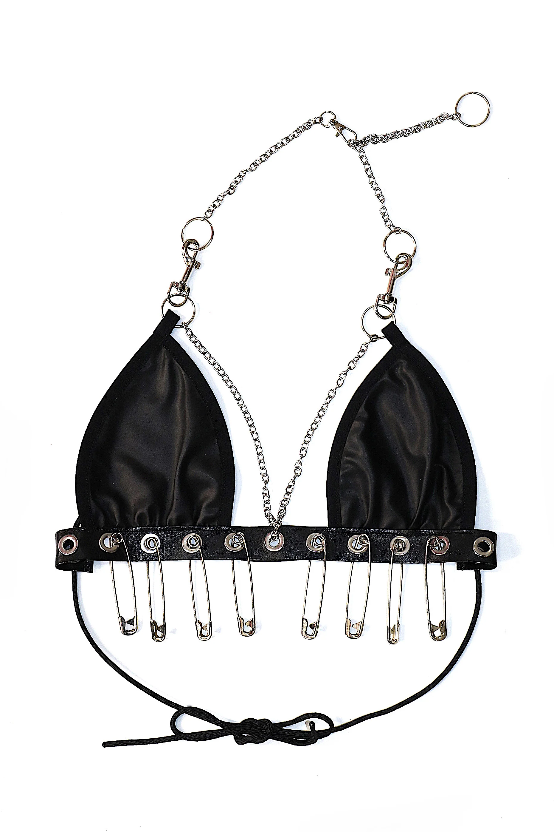 THE "EASY RIDER " SAFETY PINS BRALETTE
