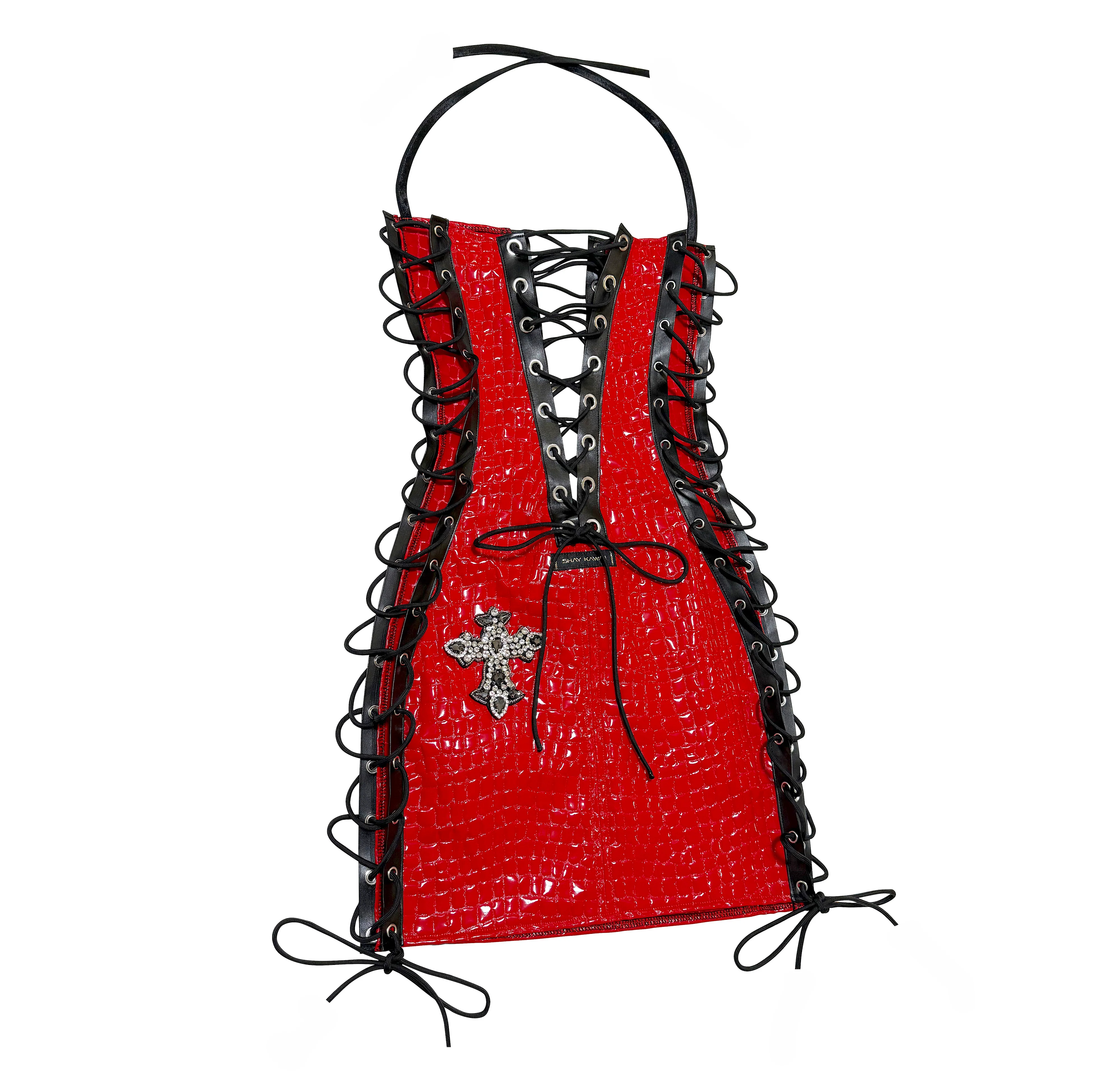 TIE ME CROC RED DRESS - Image 10