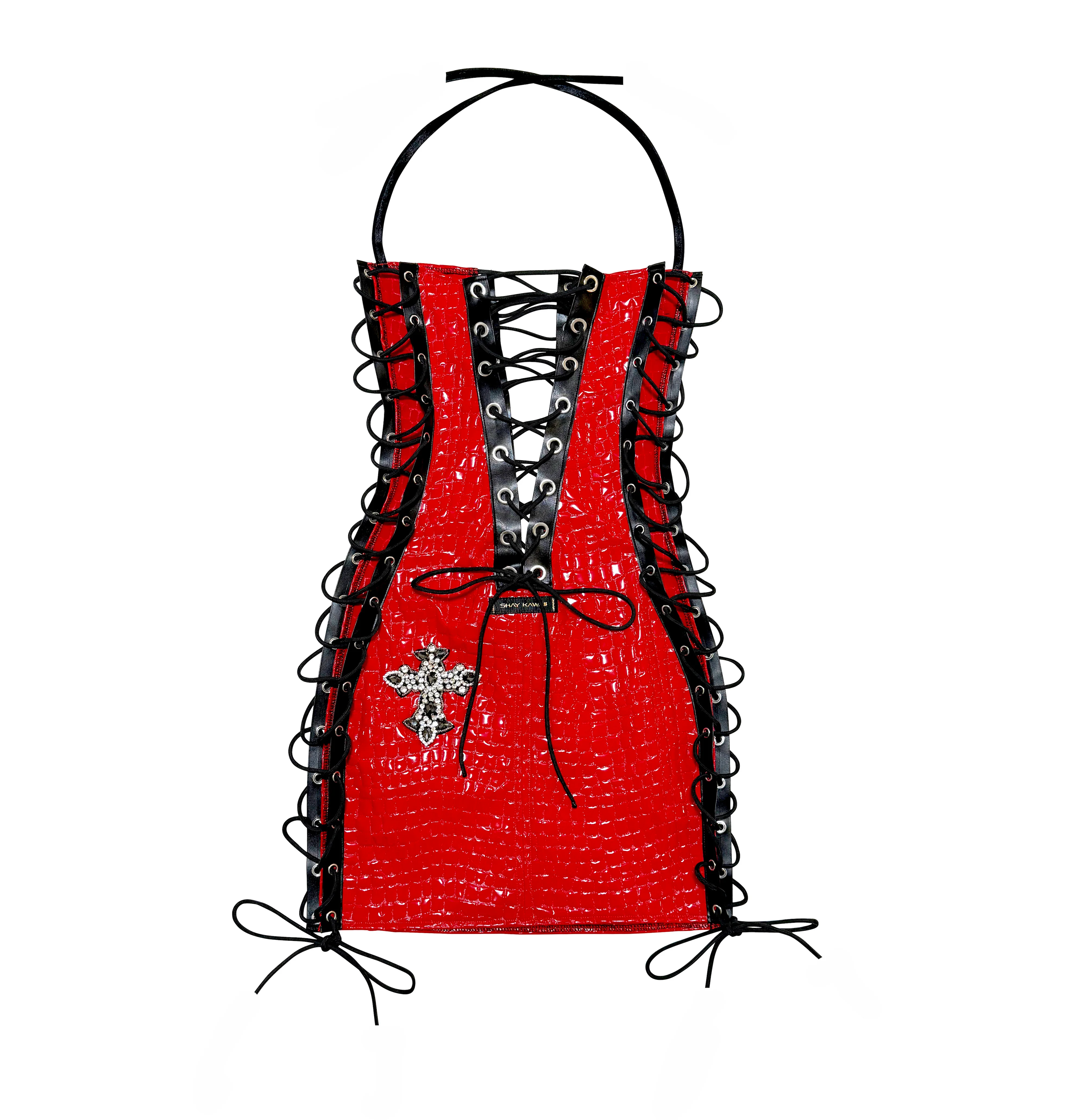 TIE ME CROC BLACK DRESS - Image 11