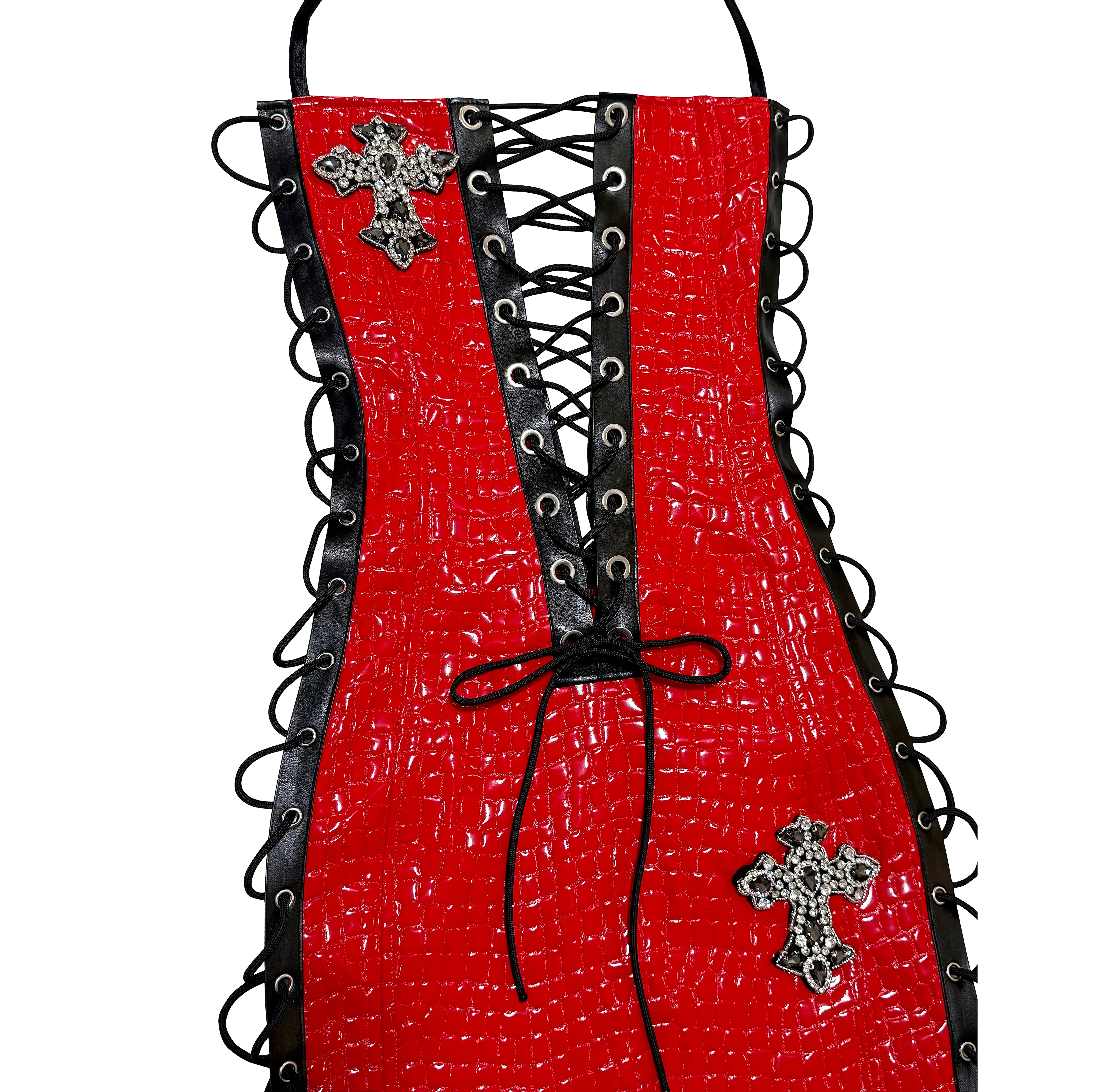 TIE ME CROC BLACK DRESS - Image 12