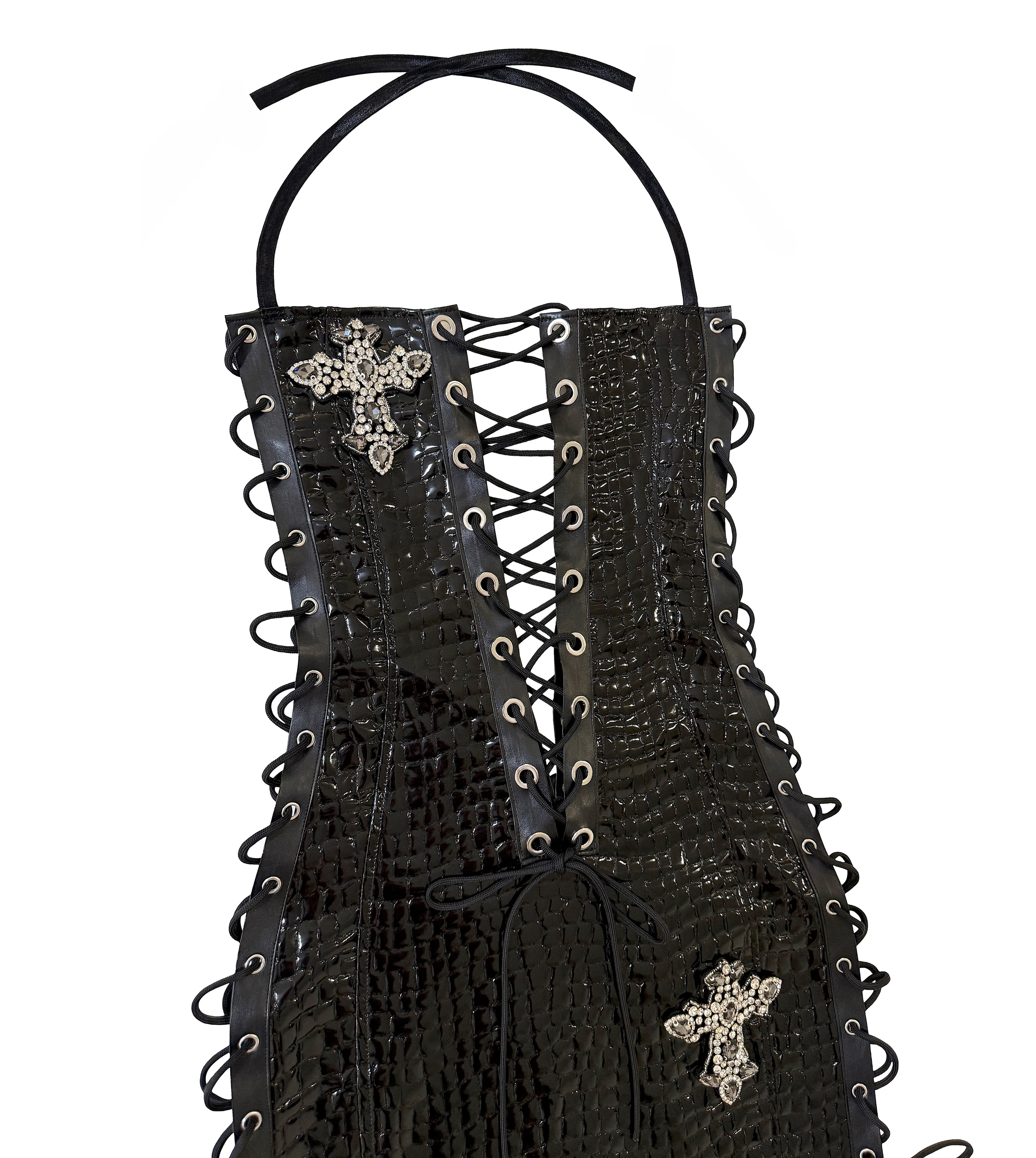 TIE ME CROC BLACK DRESS - Image 8