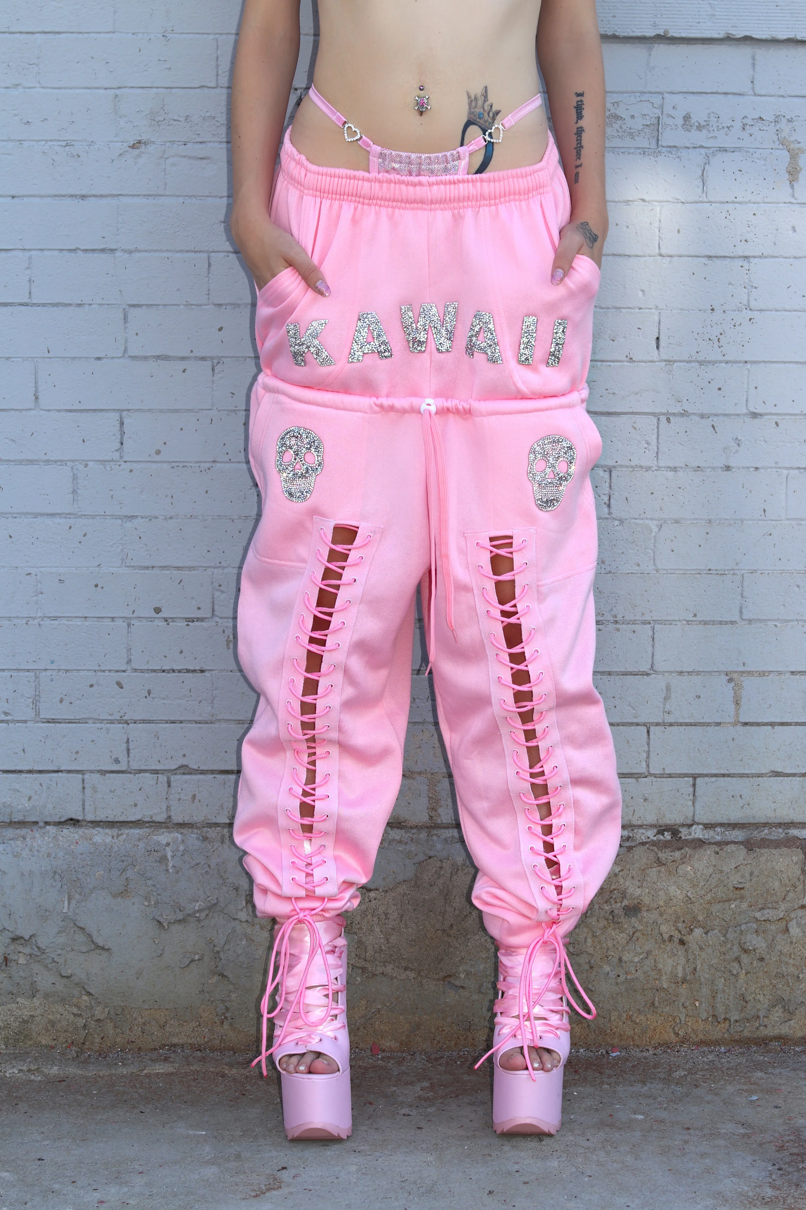 "TIE ME UP" DOUBLE WAIST JOGGERS - Image 11