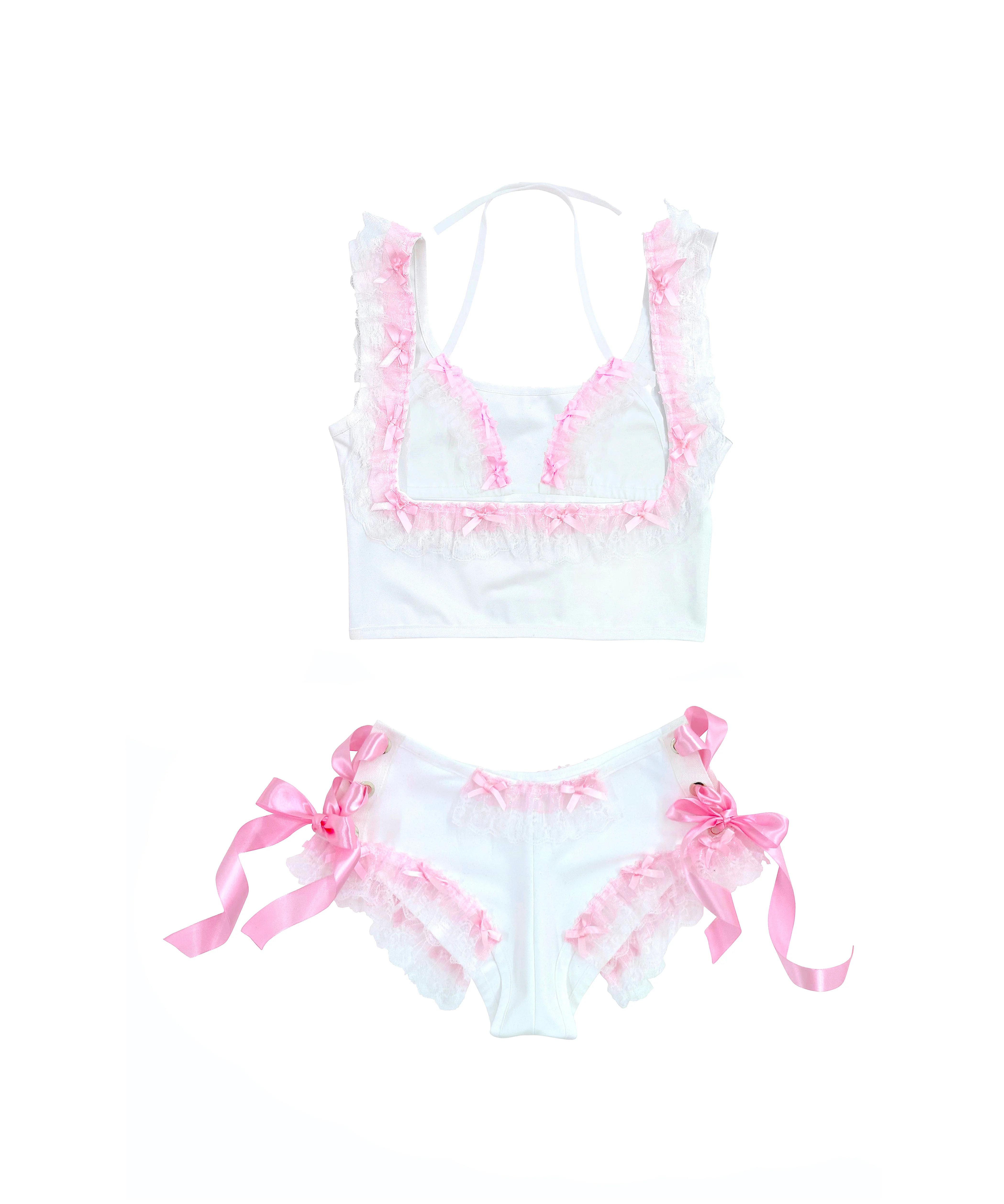 VERSAILLES MINI SHORTS WHITE - Image 5