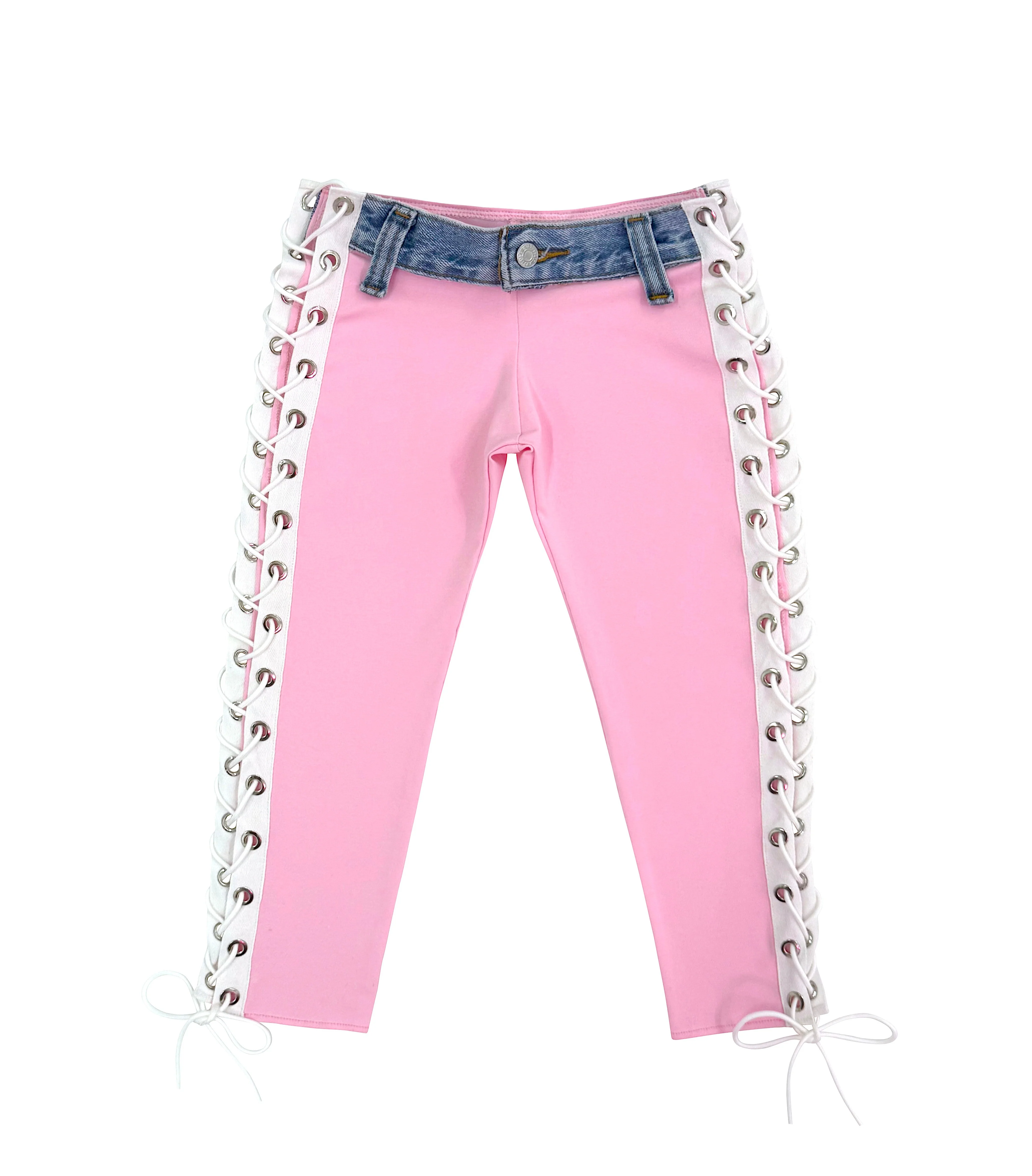Y2K CAPRI LACE PANTS - Image 2