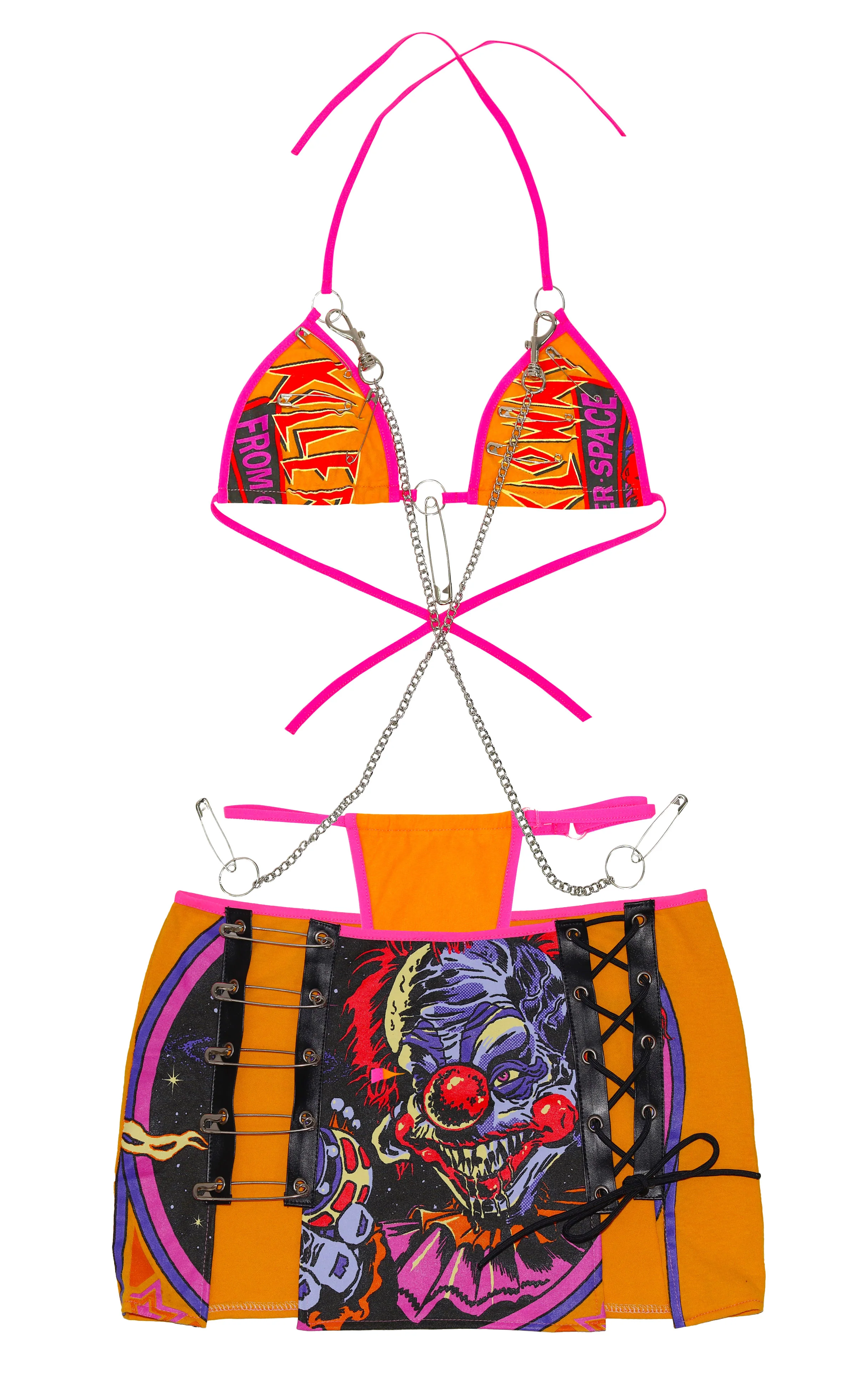 YELLOW KILLER KLOWNS SKIRT SET - Image 7