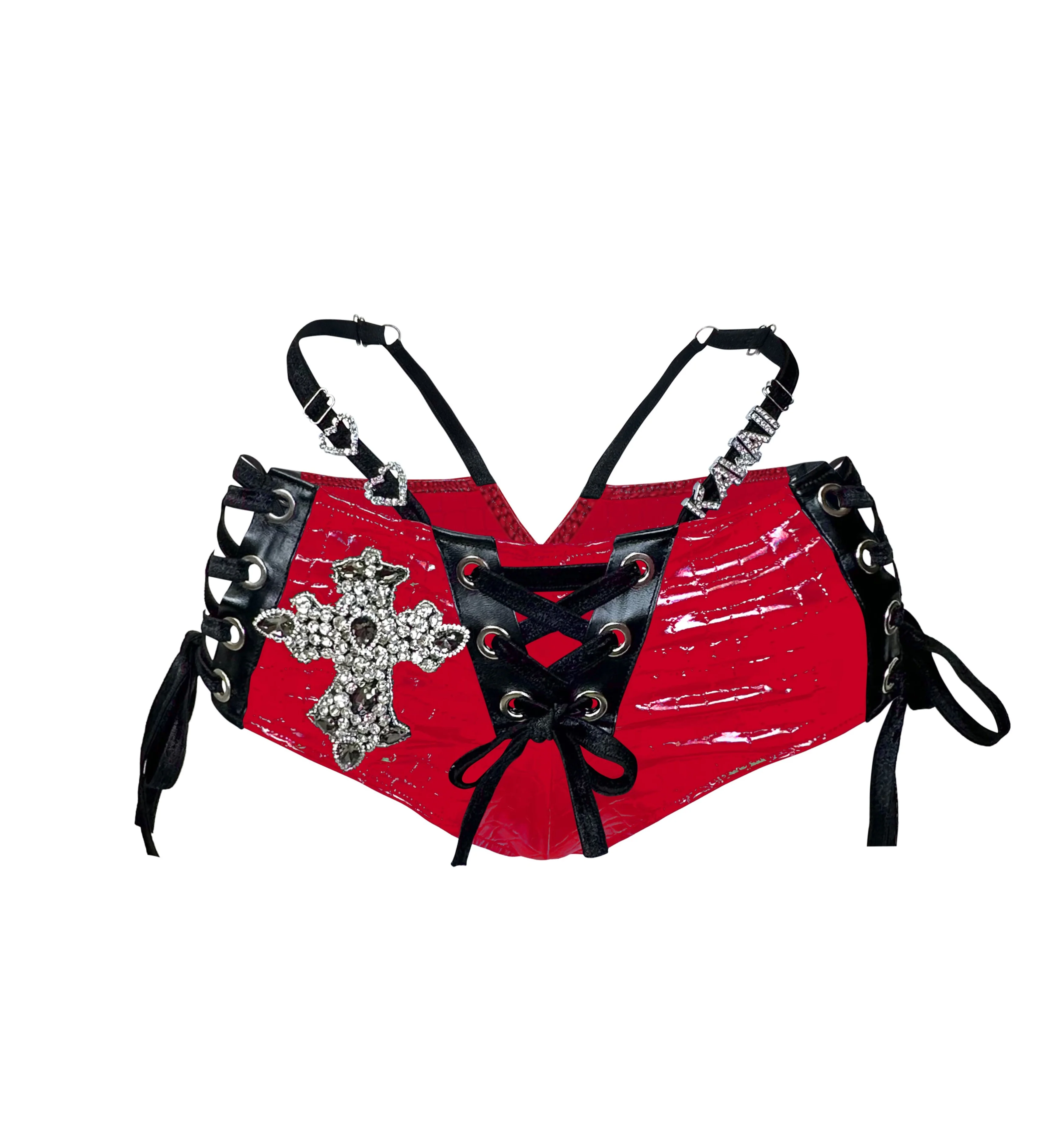 YOU SEE ME MINI SHORTS BLACK - Image 3