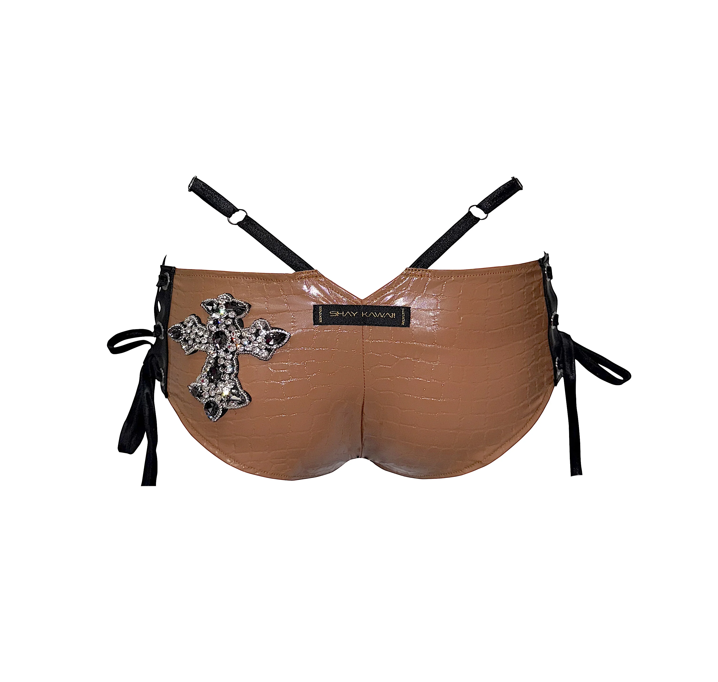 YOU SEE ME MINI SHORTS BLACK - Image 12
